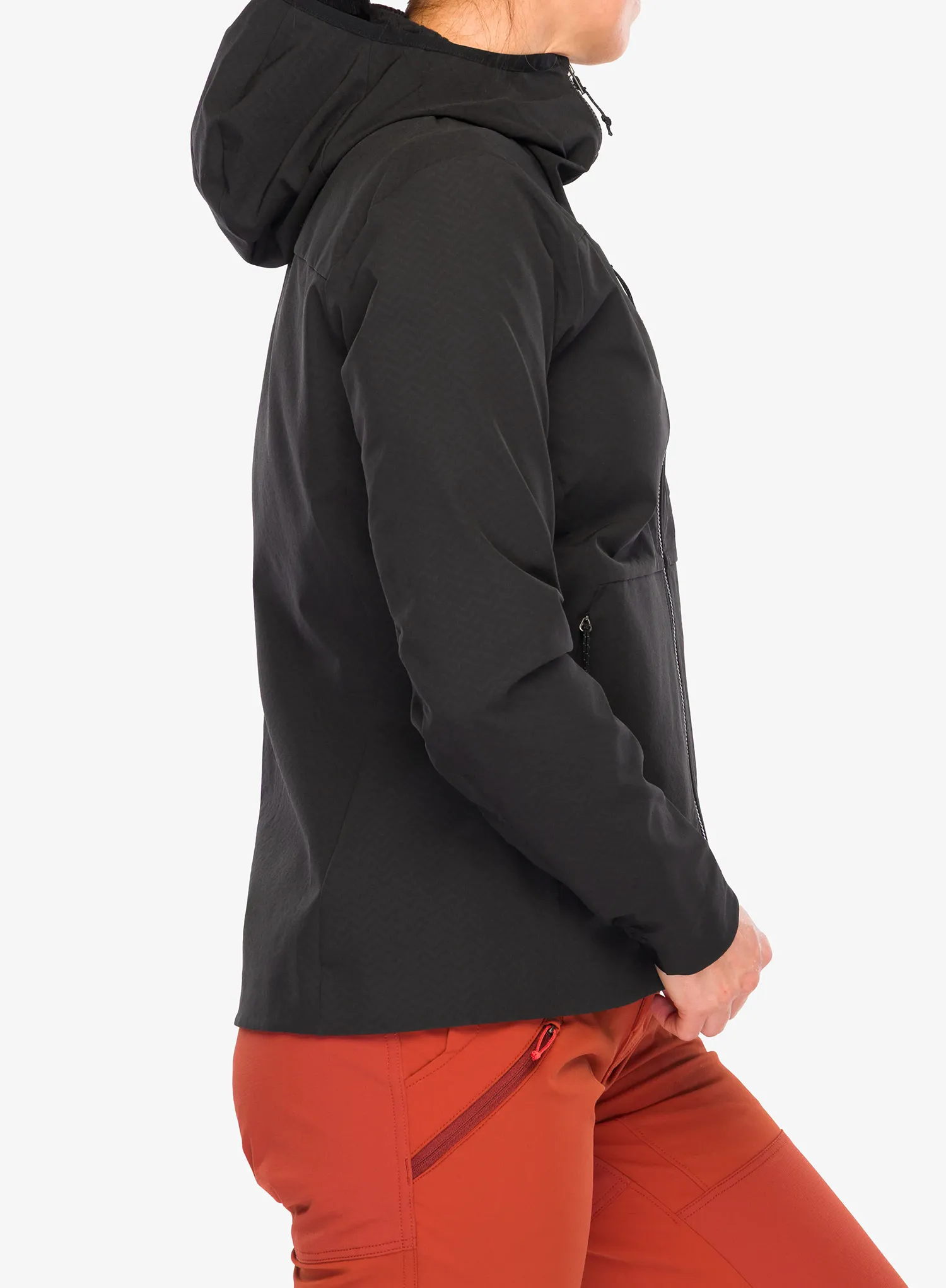 Ženska jakna Patagonia R1 CrossStrata Hoody - black