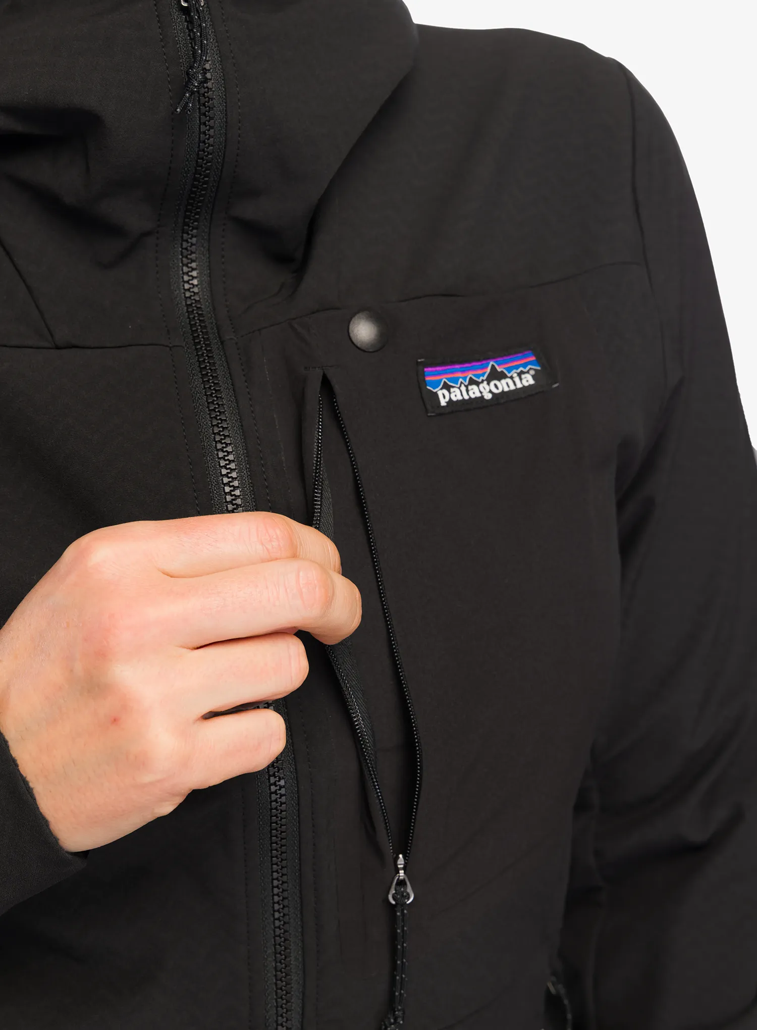 Ženska jakna Patagonia R1 CrossStrata Hoody - black