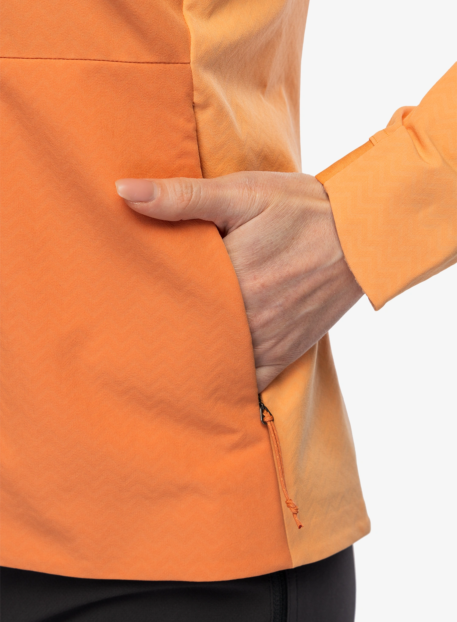 Ženska jakna Patagonia R1 CrossStrata Hoody - rock melon