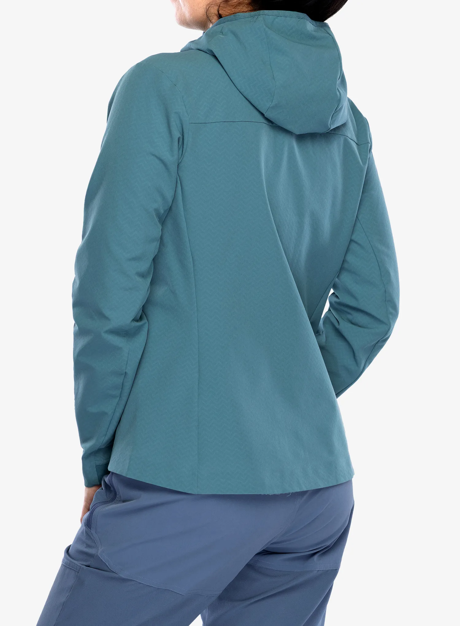 Ženska jakna Patagonia R1 CrossStrata Hoody - wetland blue