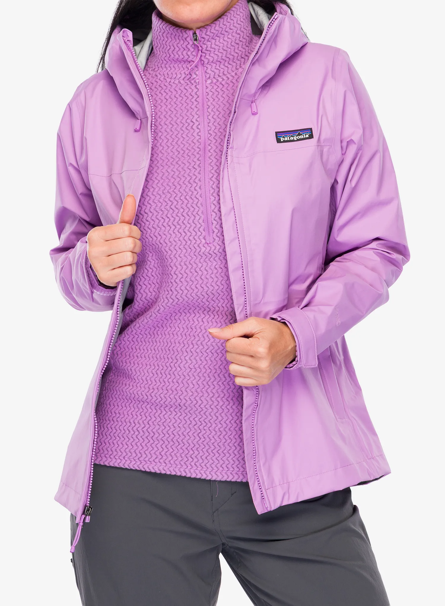 Ženska jakna Patagonia Torrentshell 3L Jacket - brisk purple
