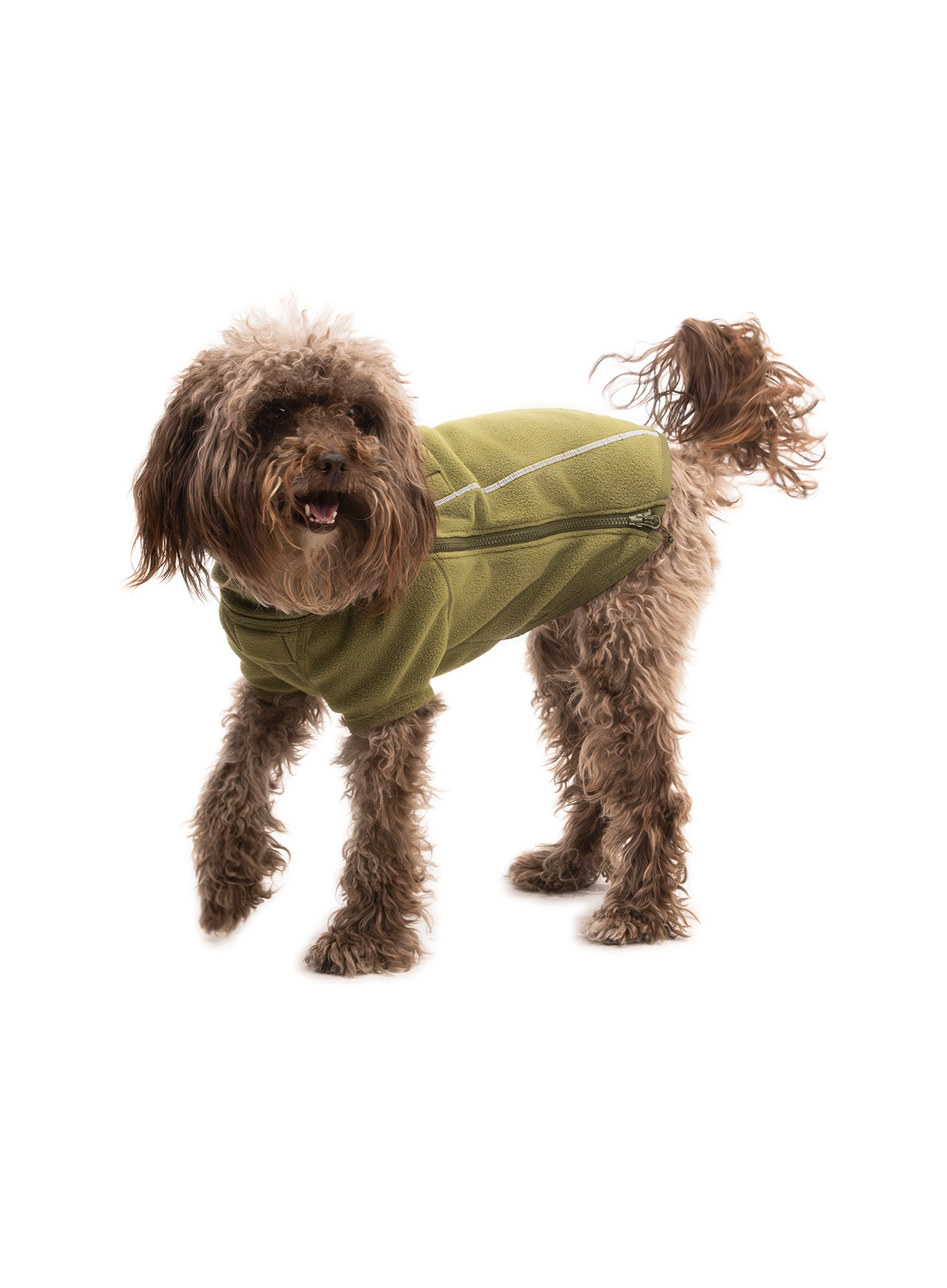 Plašč za psa Ruffwear Climate Changer Fleece Jacket - cedar green