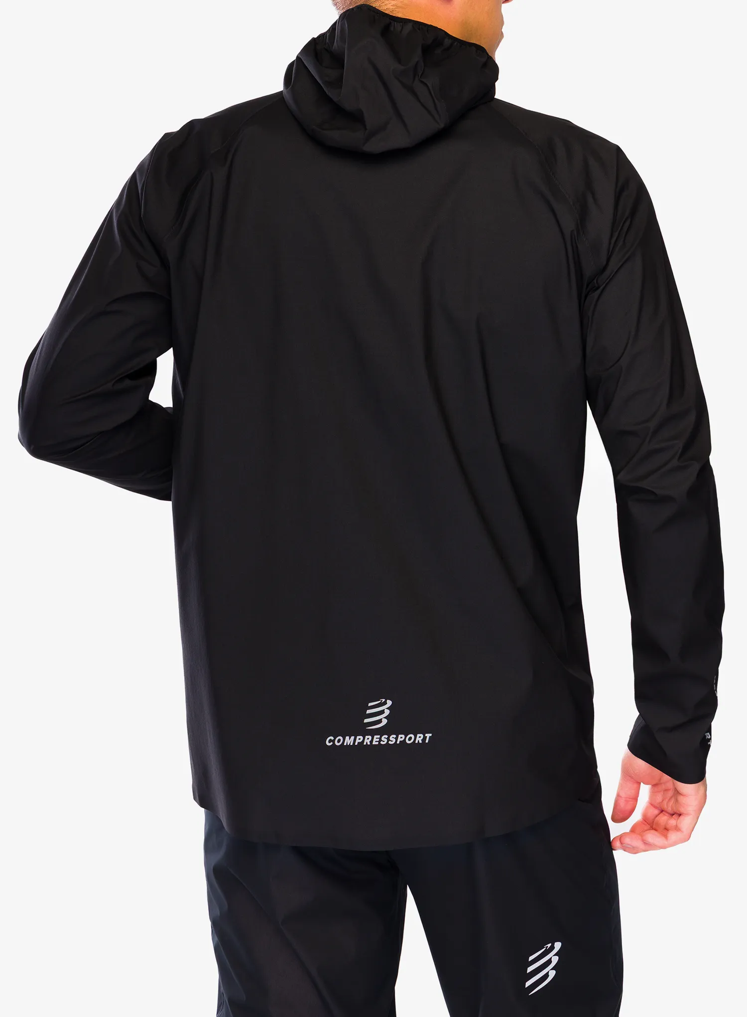 Jakna za tek Compressport Thunderstorm Waterproof Jacket - black