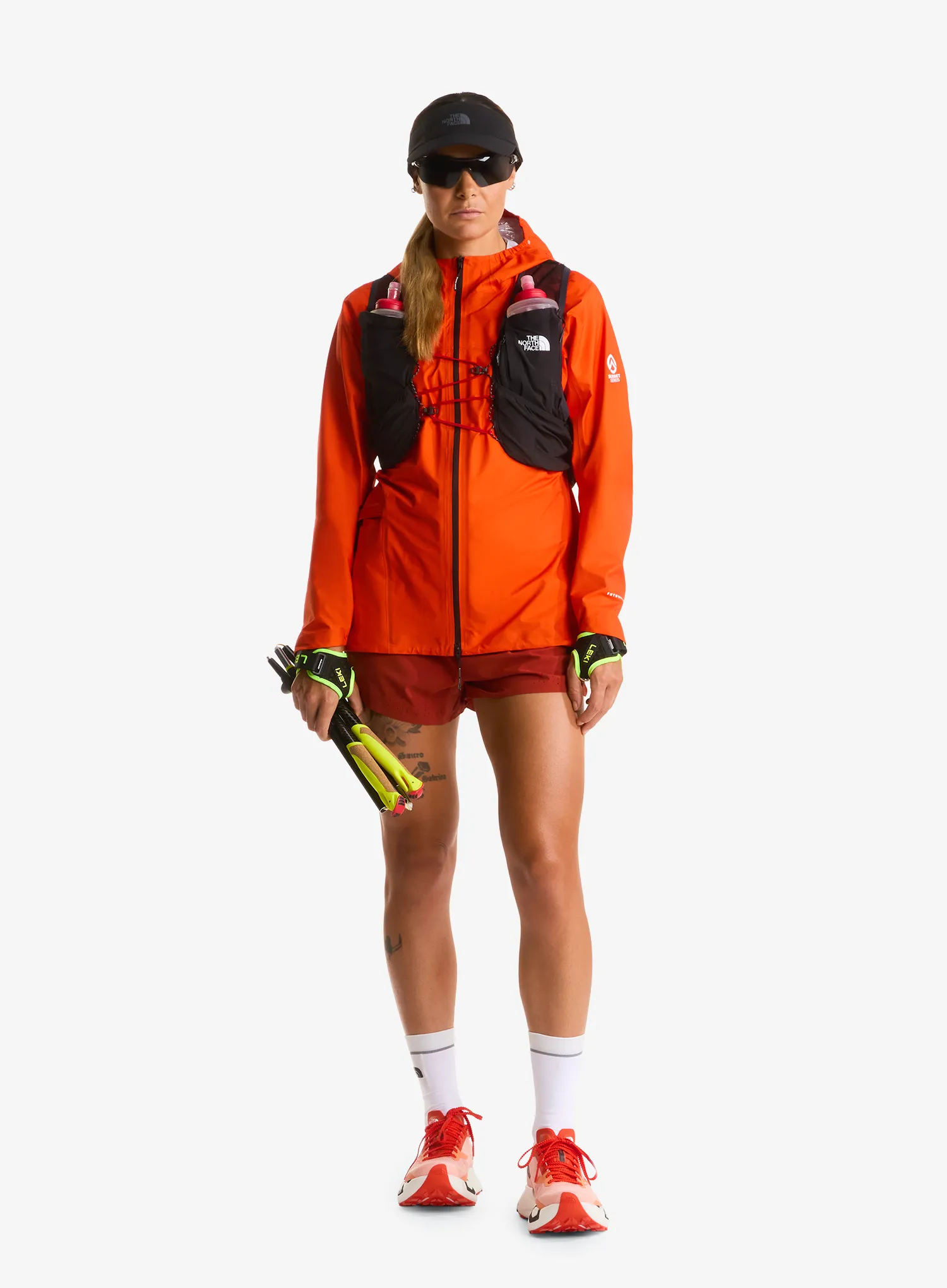 Ženska jakna za tek The North Face Summit Superior FL Jacket - lava red
