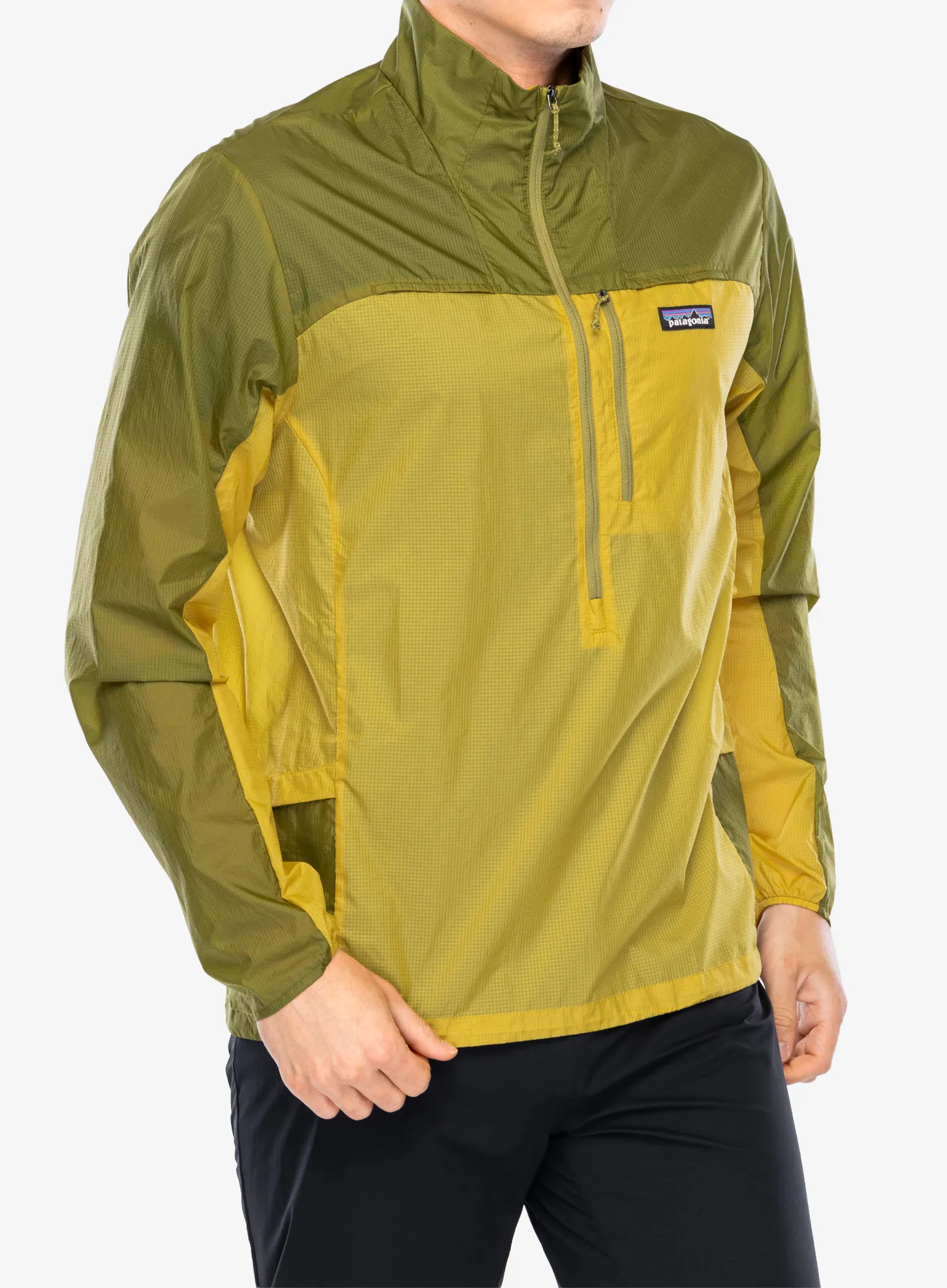 Jakna za tek Patagonia Houdini Stash 1/2 Zip Pullover - bundle green/graze green