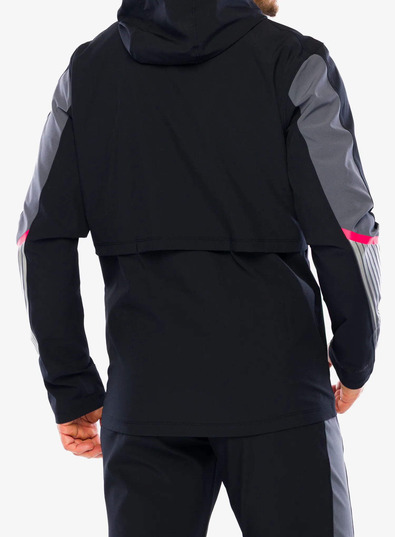 Jakna za tek Under Armour Velociti Storm Hooded Jkt - black/castlerock/reflective