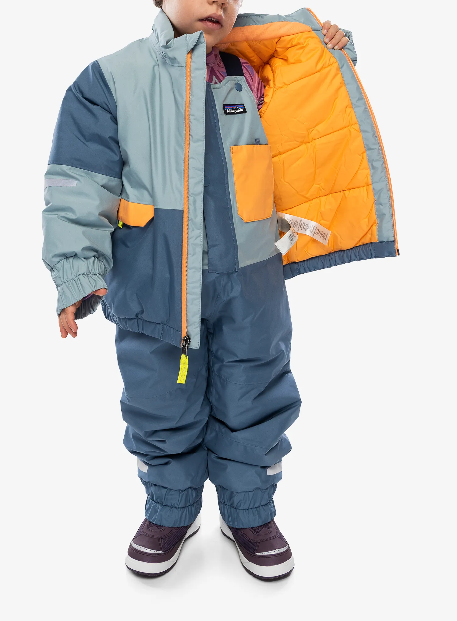 Otroška jakna Patagonia Baby Snow Pile Jacket - thermal blue
