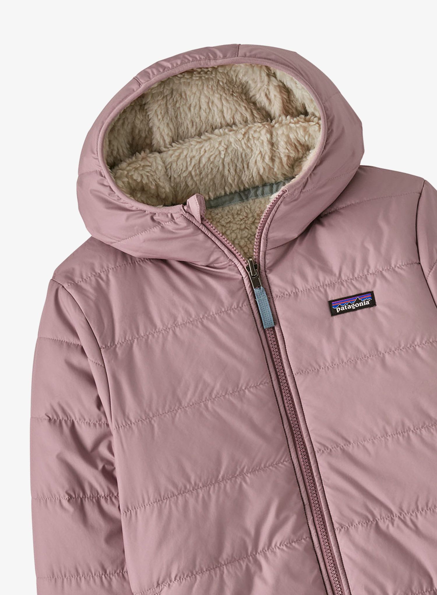 Otroška jakna Patagonia Reversible Ready Freddy Hoody - stormy mauve