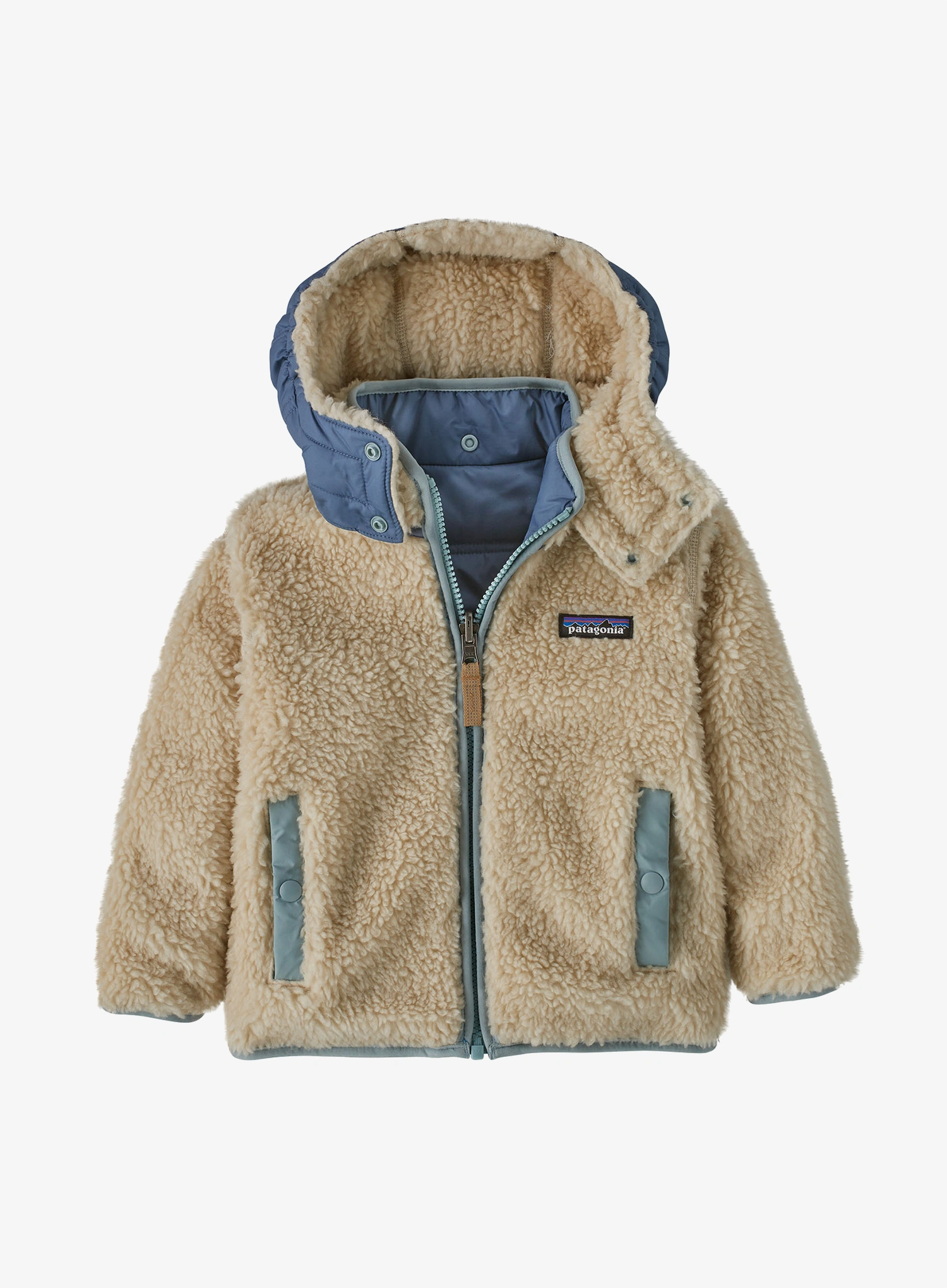 Otroška jakna Patagonia Reversible Tribbles Hoody - endless blue