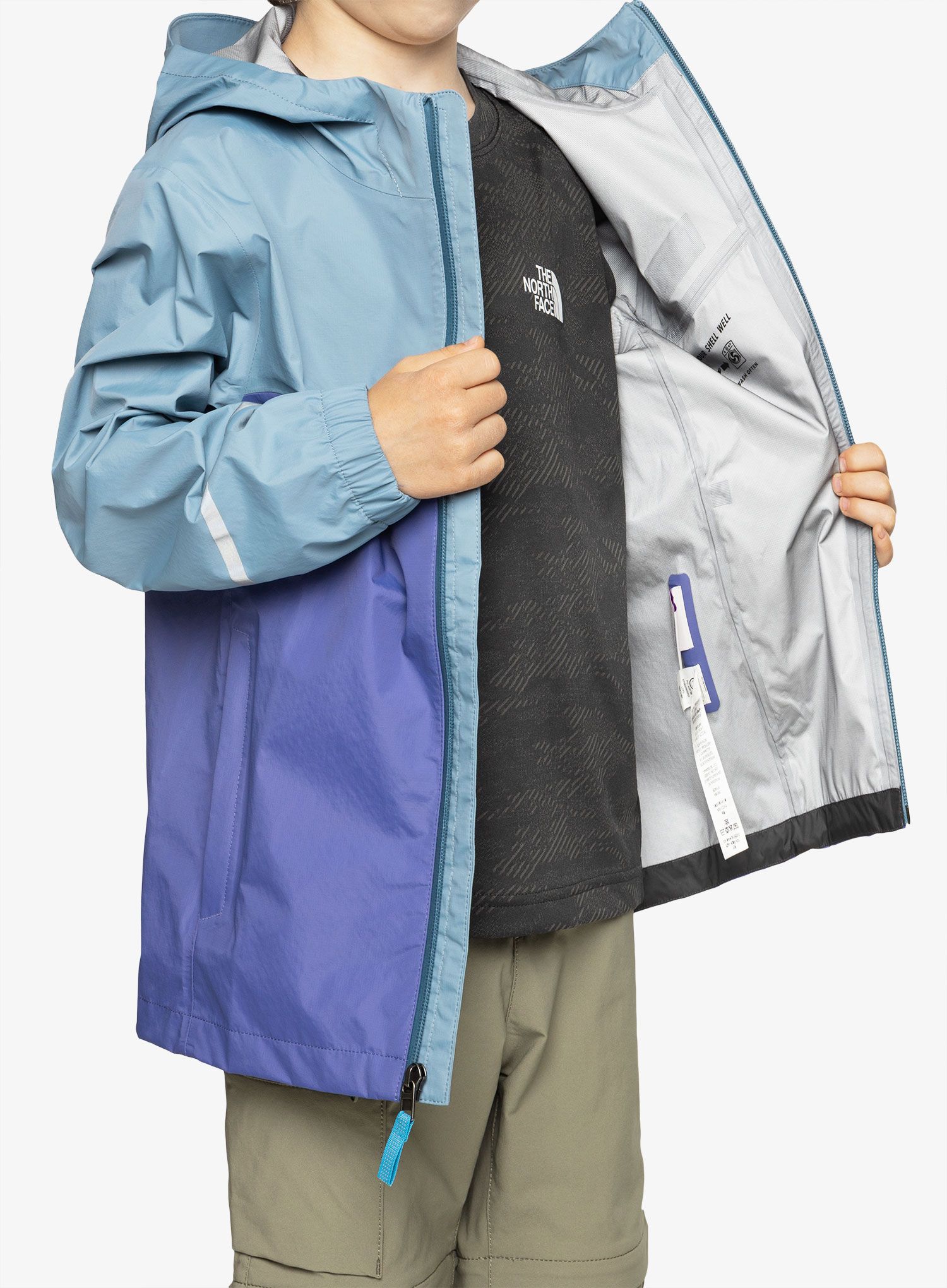 Otroška jakna Patagonia Torrentshell 3L Jkt - light plume grey