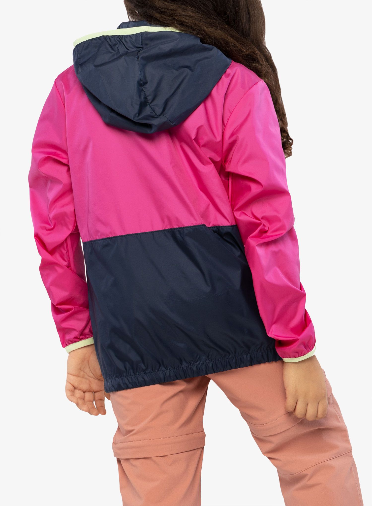 Dekliška jakna Columbia Back Bowl Hooded Windbreaker - pink ice/nocturnal/key west
