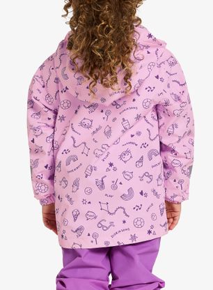 Dekliška jakna Didriksons Norma Print Jacket 3 - doodle orchid pink