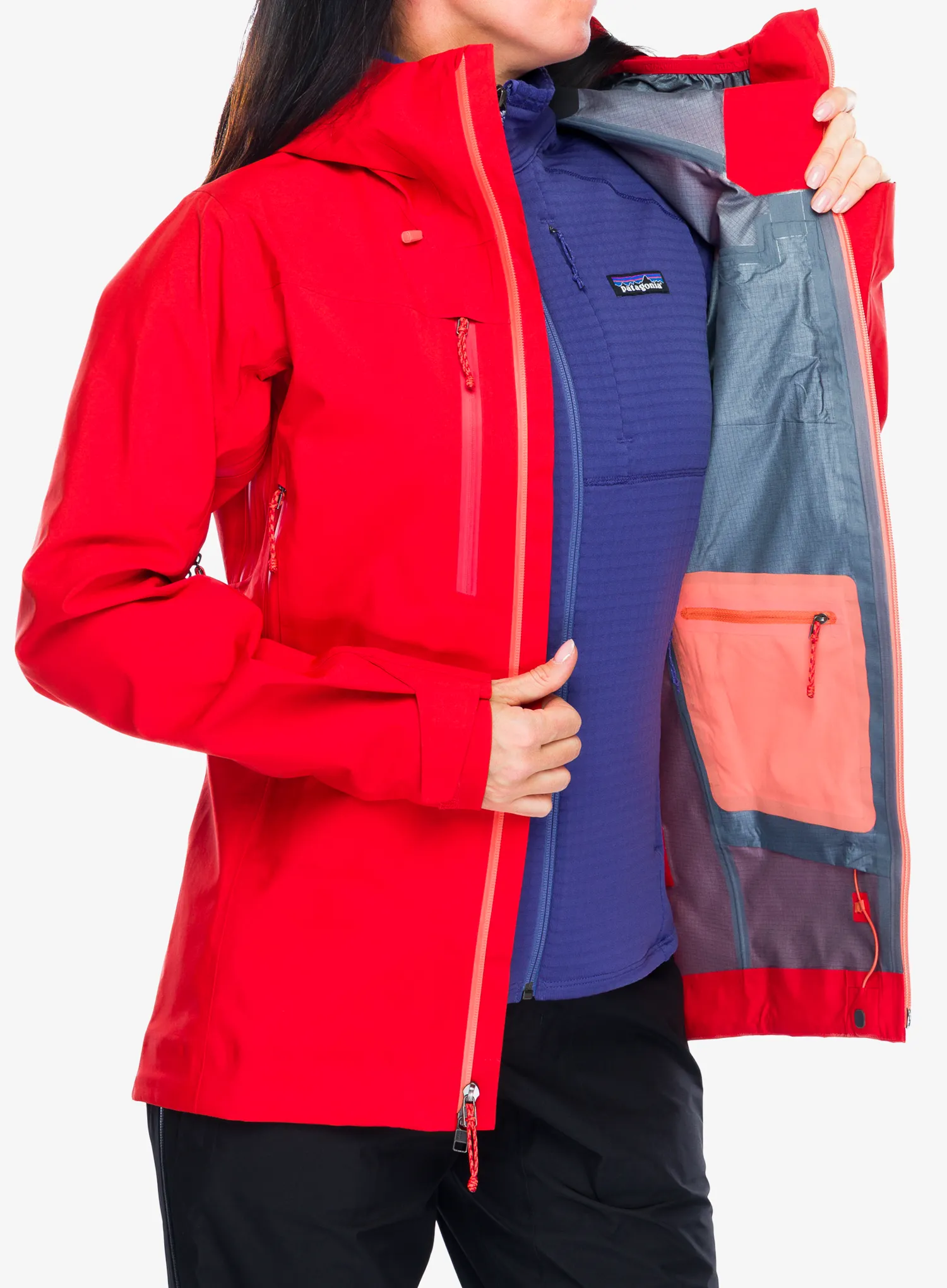 Ženske GORE-TEX jakna Patagonia Pluma PRO Jacket - sizzle red