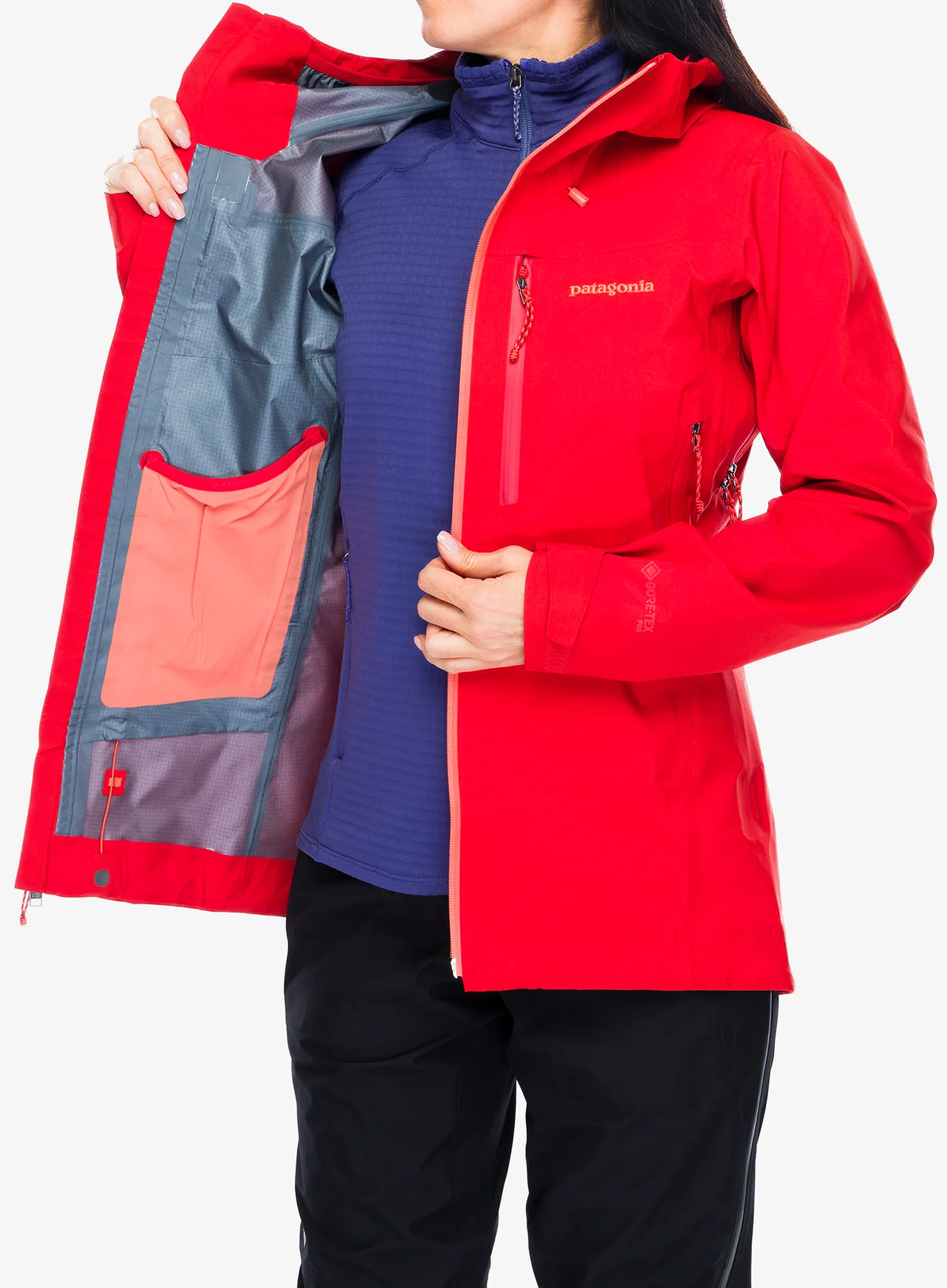 Ženske GORE-TEX jakna Patagonia Pluma PRO Jacket - sizzle red