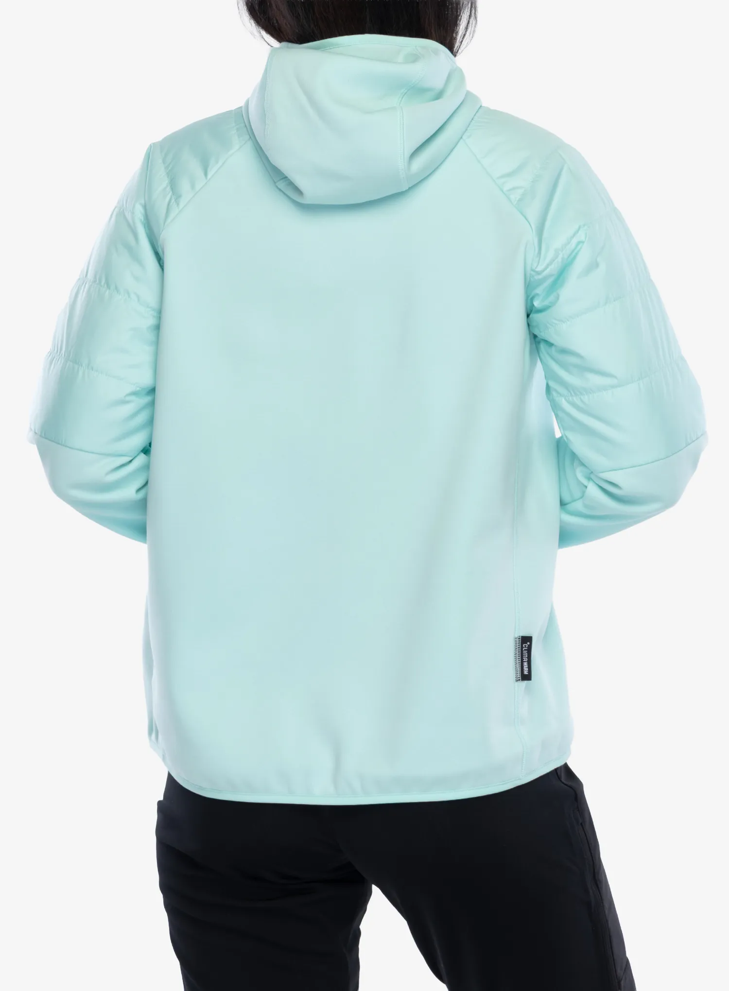 Ženska hibridna jakna adidas TERREX Multi CLIMAWARM Insulated Hybrid Hooded Jacket - semi flash aqua