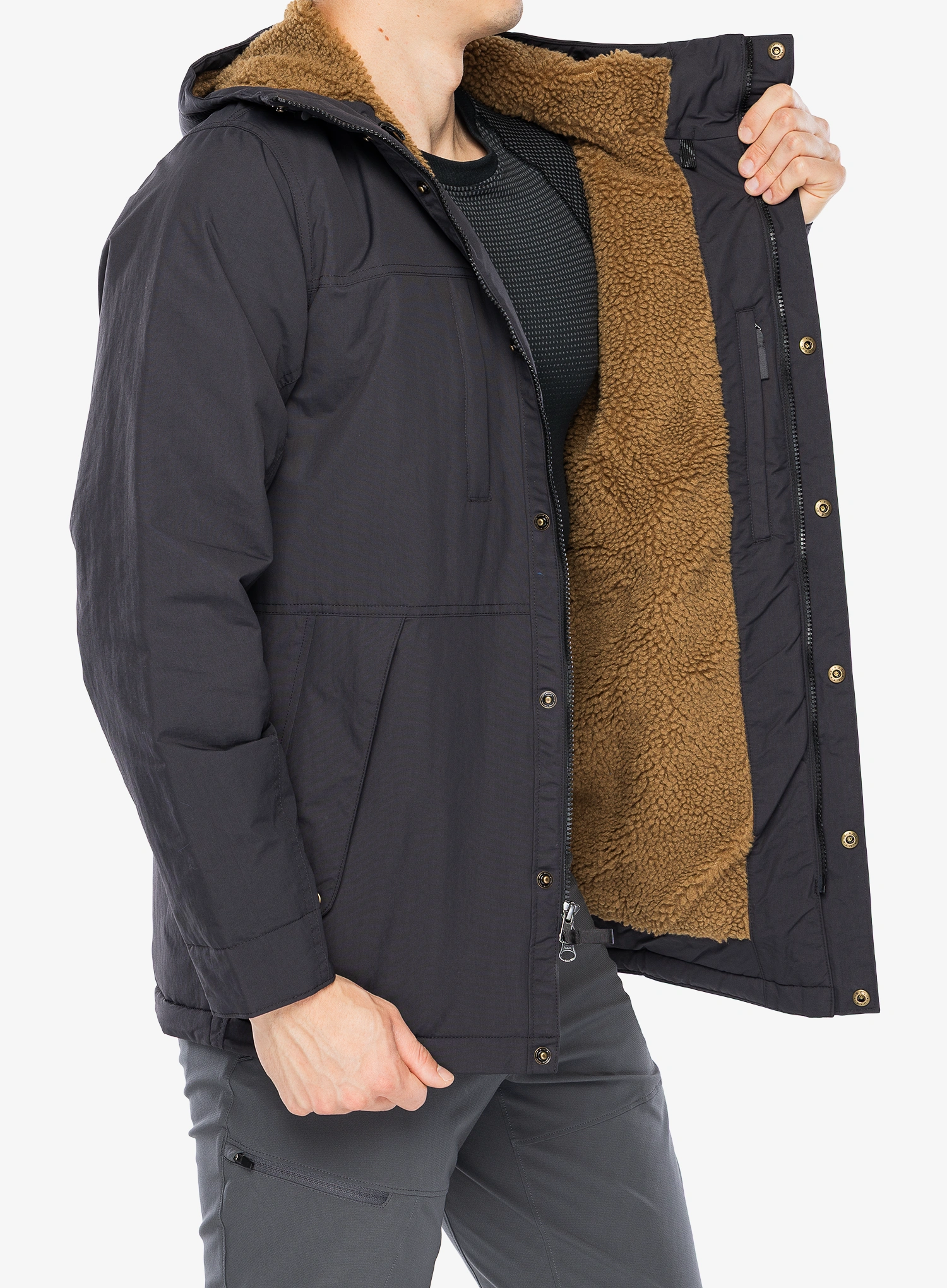 Hibridna jakna Patagonia Isthmus Parka - ink black