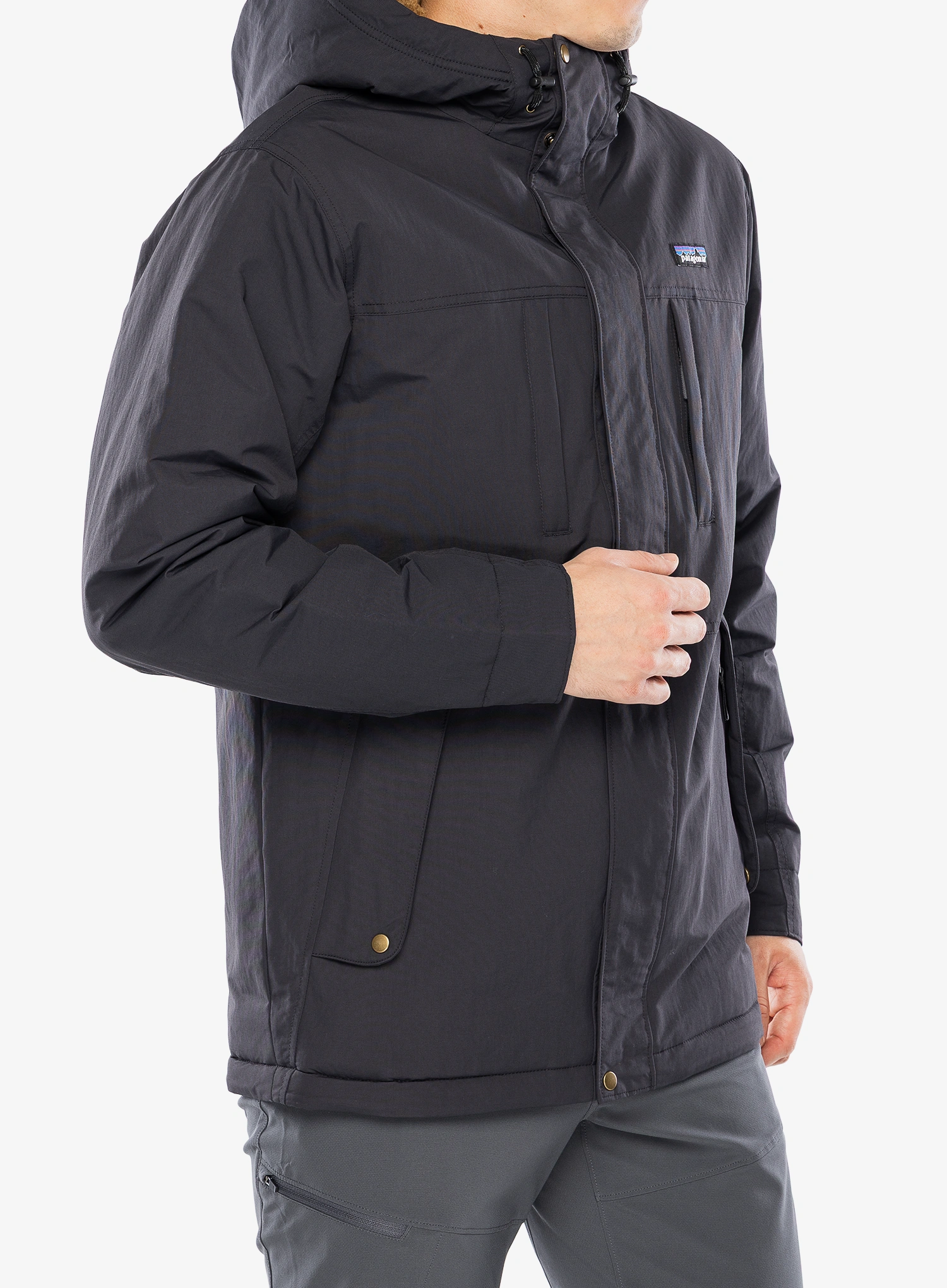 Hibridna jakna Patagonia Isthmus Parka - ink black