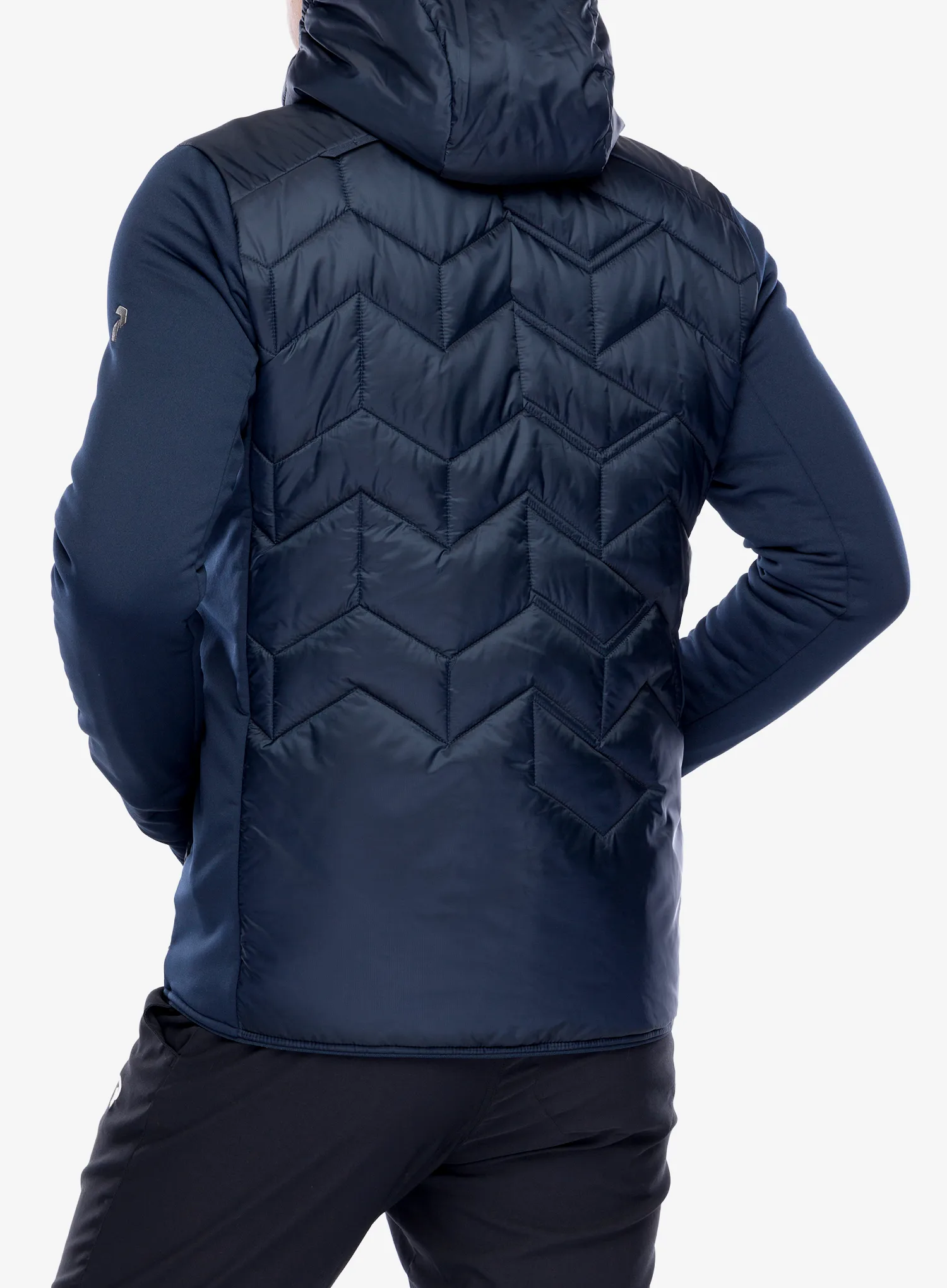 Hibridna jakna Peak Performance Elevate Liner Hybrid Hood - blue shadow