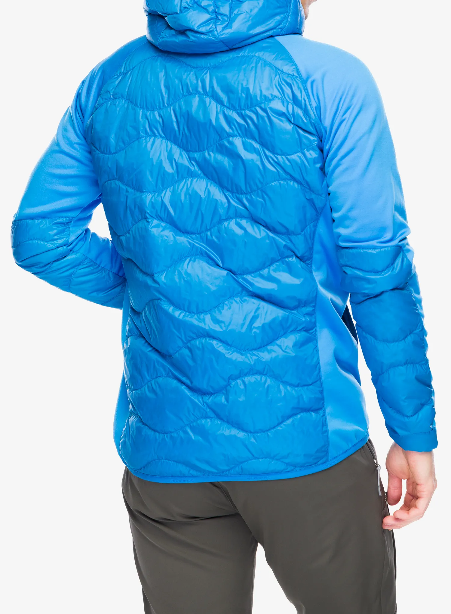 Hibridna jakna Peak Performance Helium Down Hybrid Hood - brilliant blue