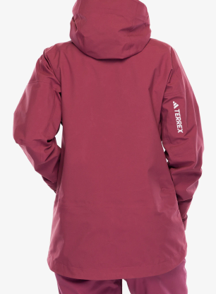Ženska smučarska jakna adidas TERREX Techrock 3L GORE-TEX C-Knit Jacket - quiet crimson