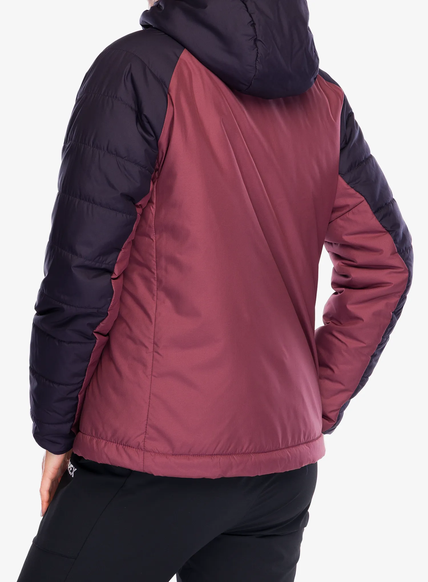 Ženska sintetična jakna adidas TERREX Multi Synthetic Insulated Hooded Jacket - aurora black/quiet crimson