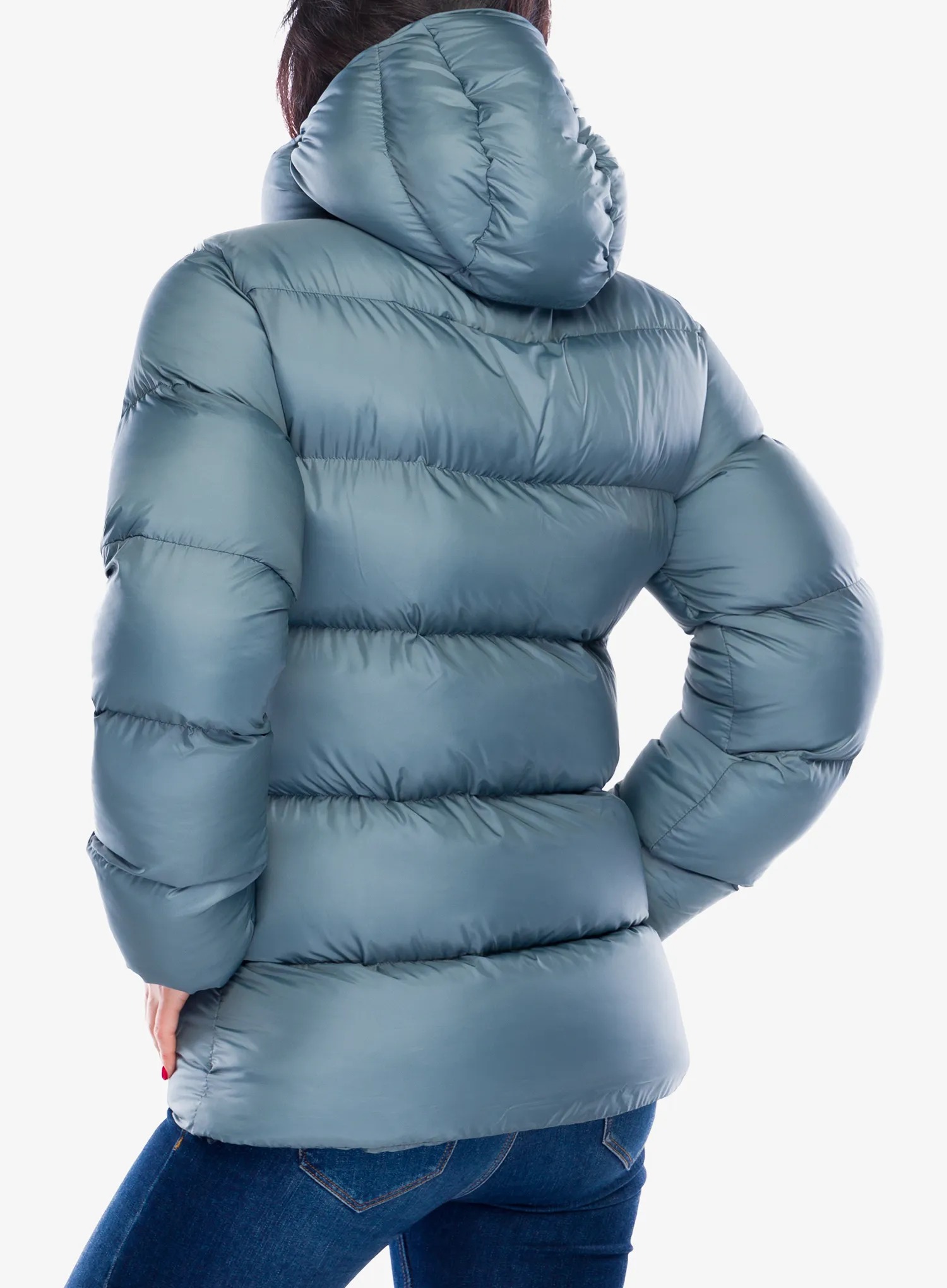 Ženska sintetična jakna Haglofs Puffy Mimic Hood - steel blue