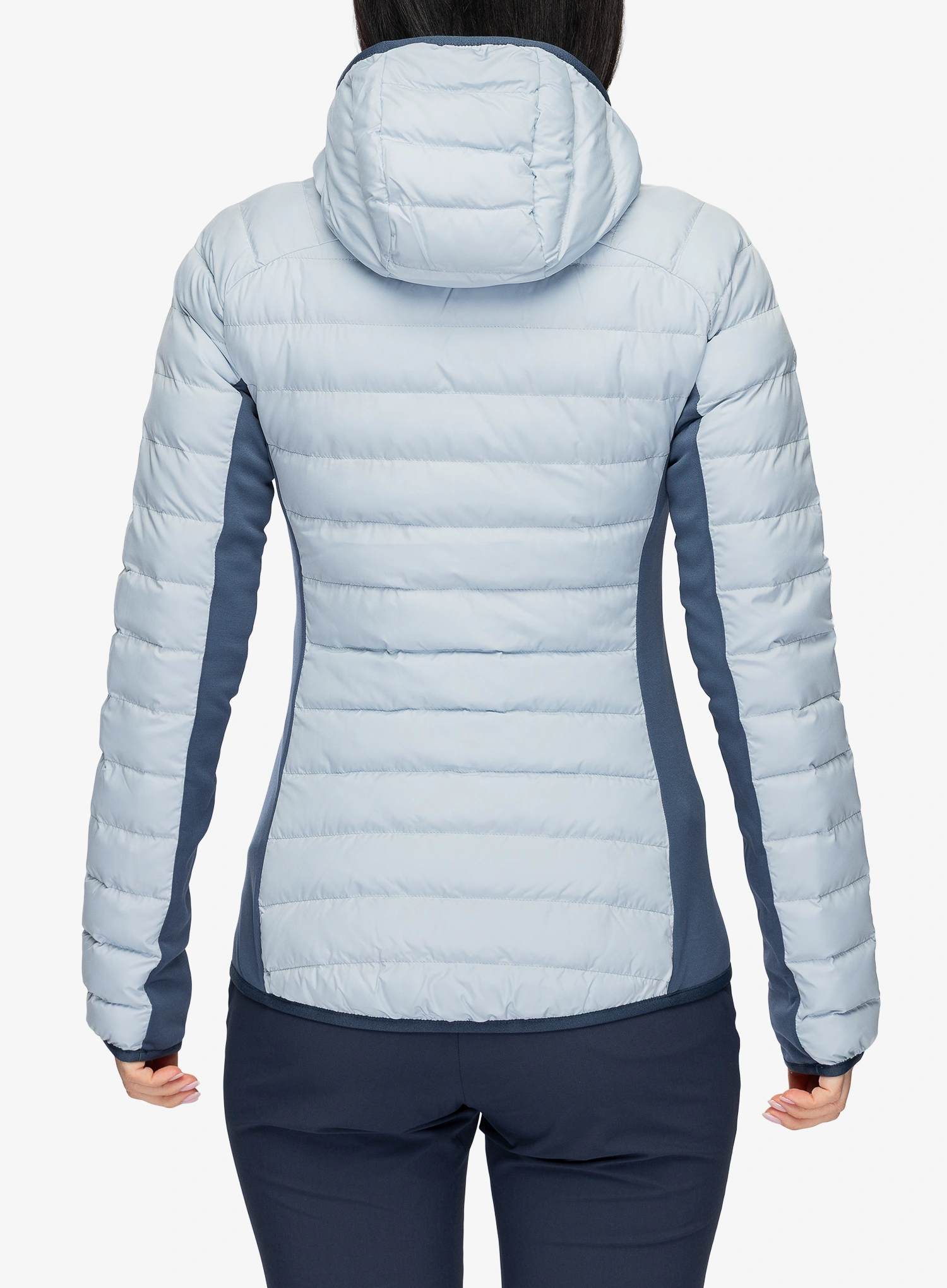 Ženska sintetična jakna Millet Fitz Roy Warm Hoodie - iceberg/dark denim