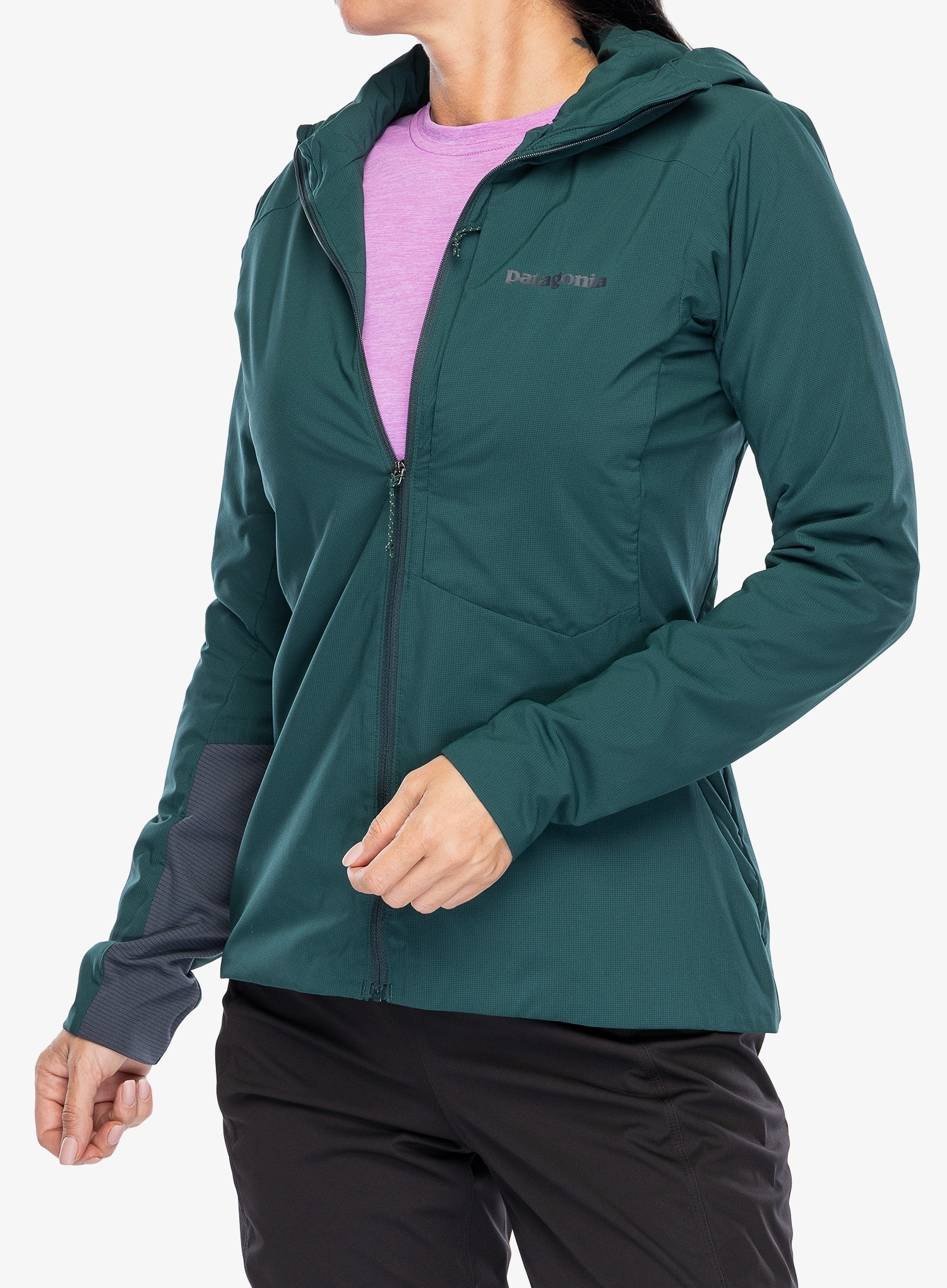 Ženska sintetična jakna Patagonia Nano-Air Ultralight Full-Zip Hoody - cascade green/green
