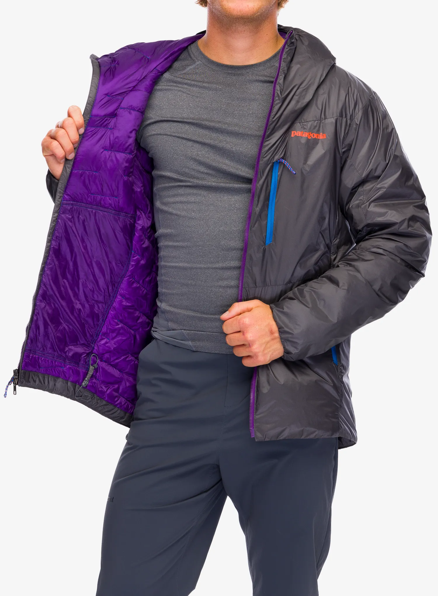 Sintetična jakna Patagonia DAS Light Hoody - forge grey