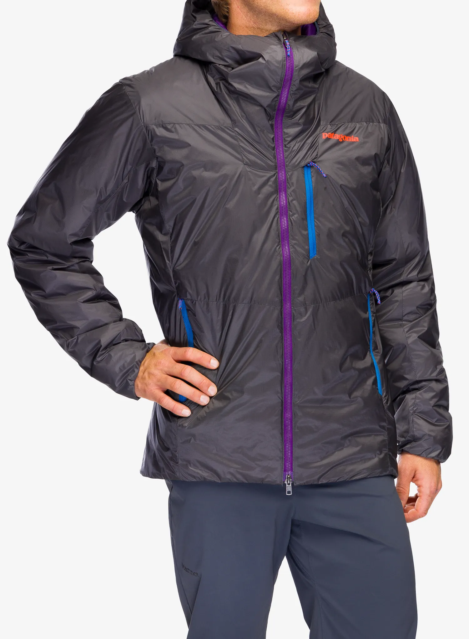 Sintetična jakna Patagonia DAS Light Hoody - forge grey