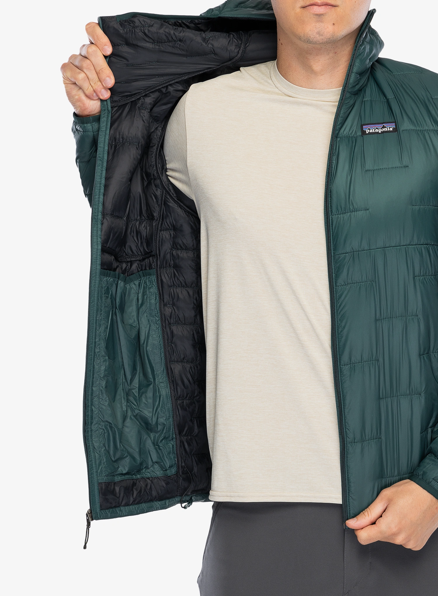 Sintetična jakna Patagonia Micro Puff Hoody - cascade green