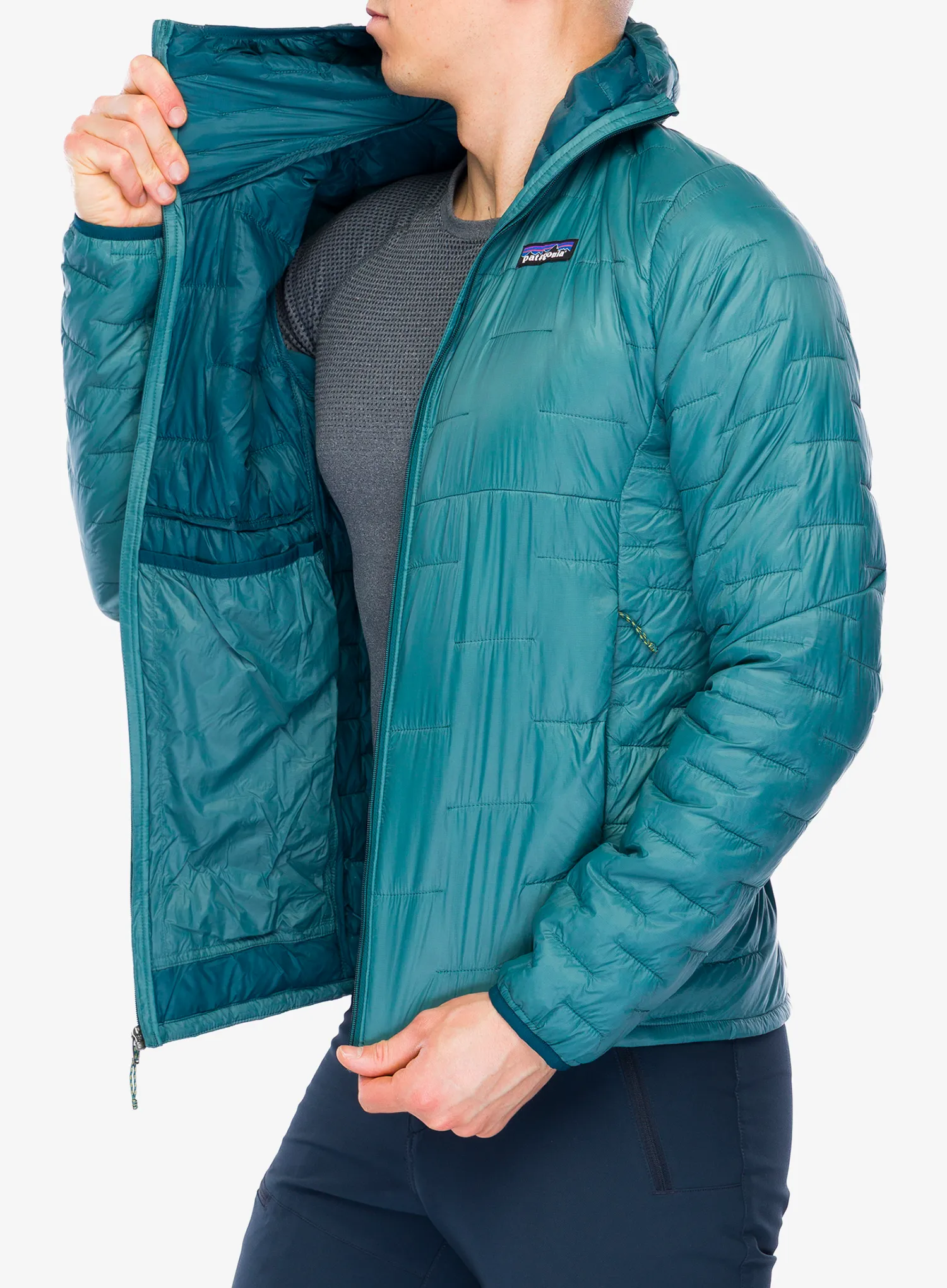 Sintetična jakna Patagonia Micro Puff Hoody - wetland blue