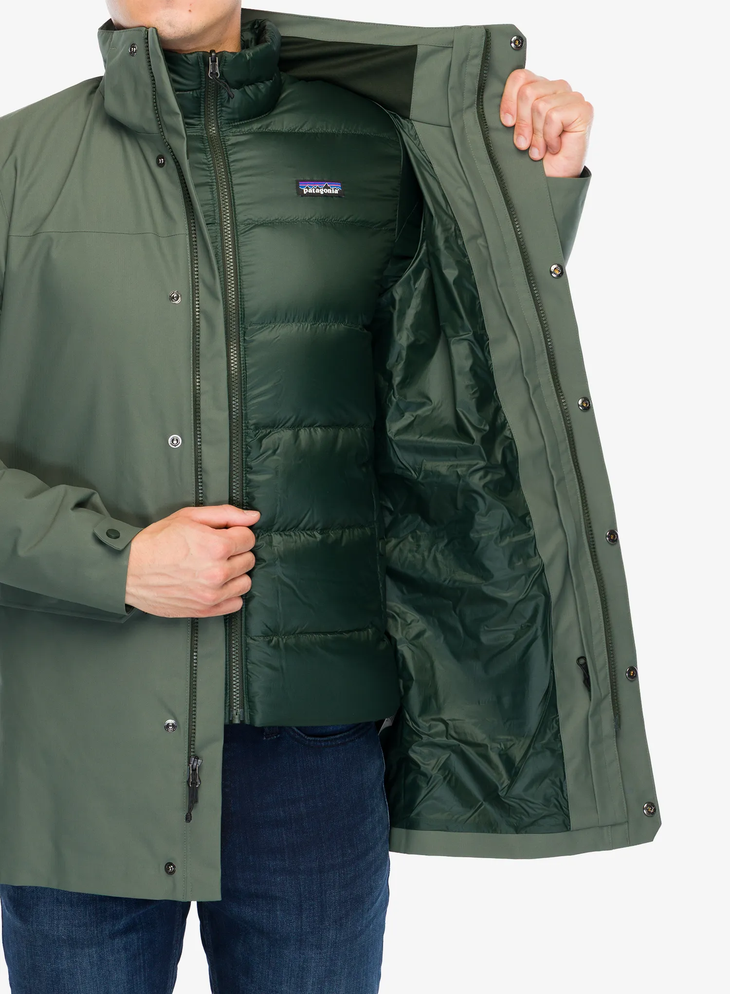 Jakna Patagonia Tres 3-in-1 Parka - old growth green