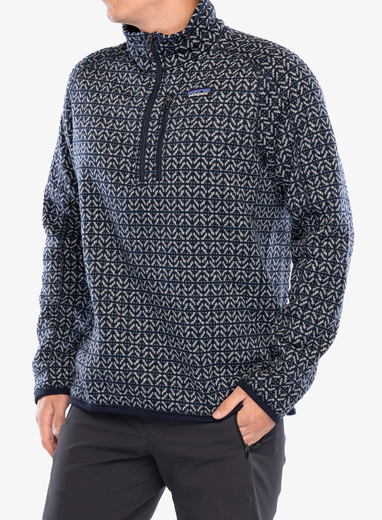 Flis Patagonia Better Sweater 1/4 Zip - scales/sunken blue