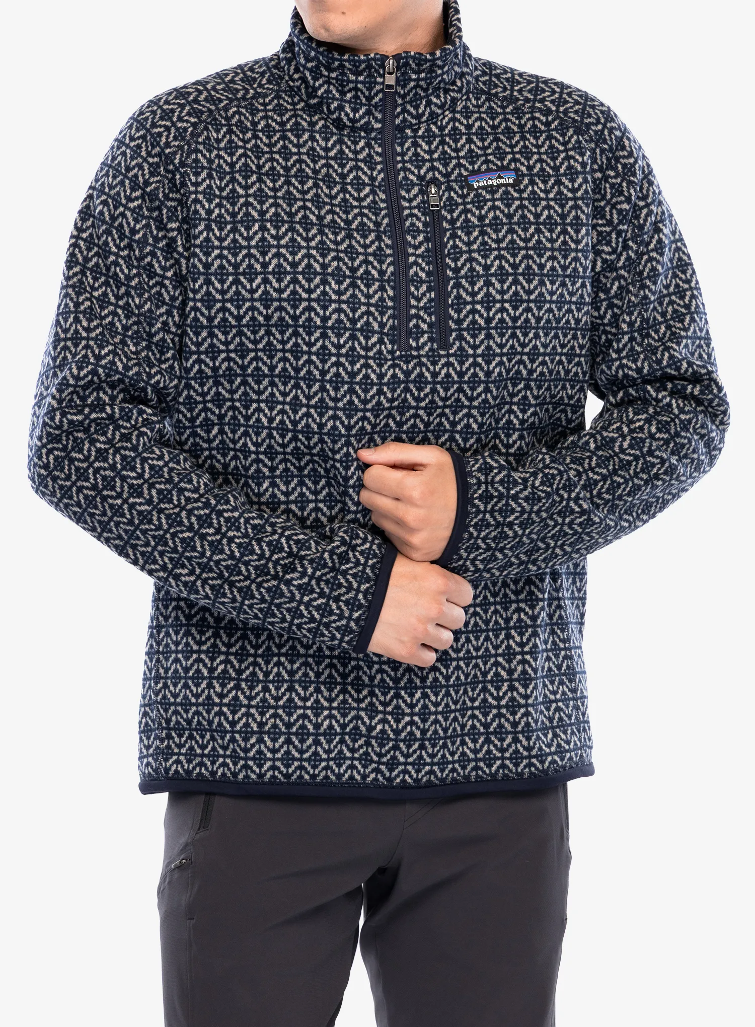 Flis Patagonia Better Sweater 1/4 Zip - scales/sunken blue