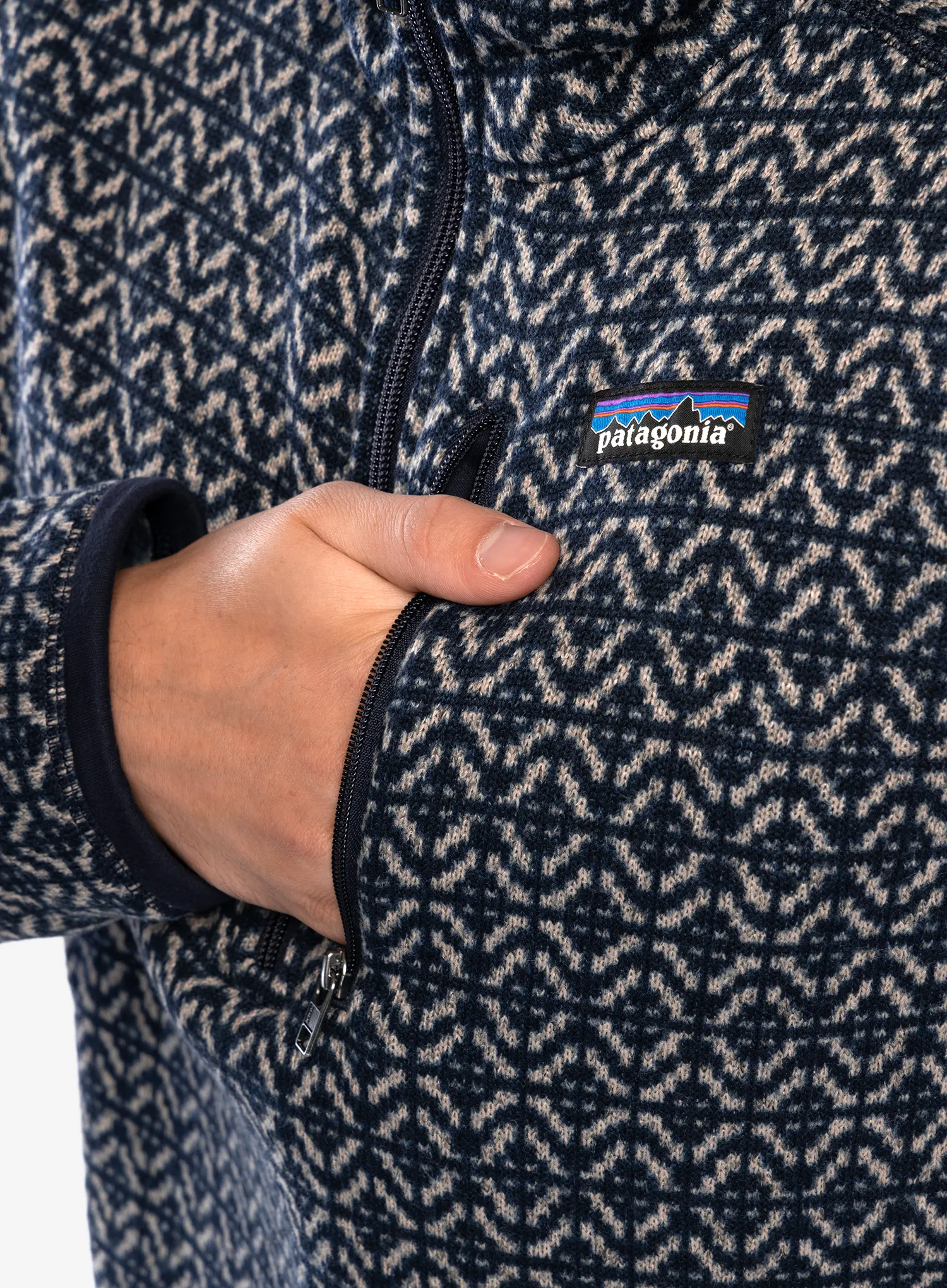 Flis Patagonia Better Sweater 1/4 Zip - scales/sunken blue