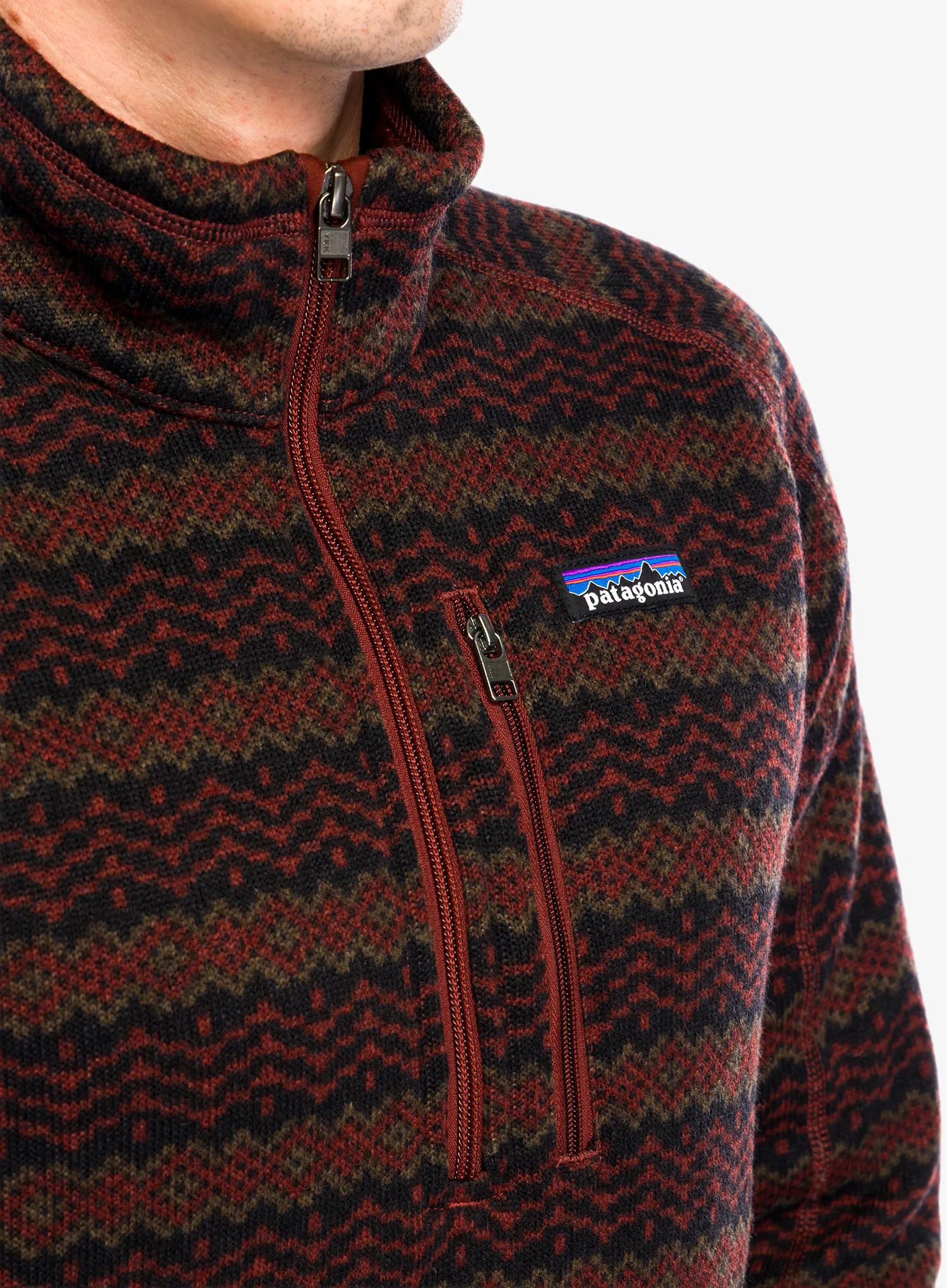 Flis Patagonia Better Sweater 1/4 Zip - woven together/dried vanilla