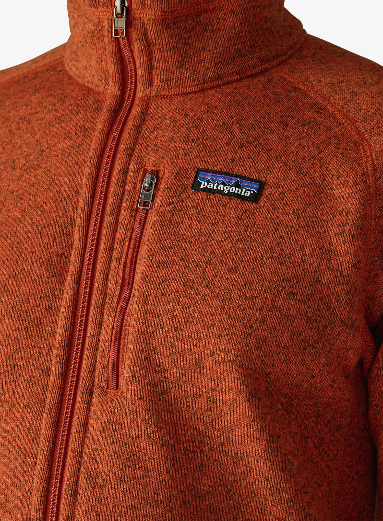 Flis Patagonia Better Sweater Jacket - coal orange