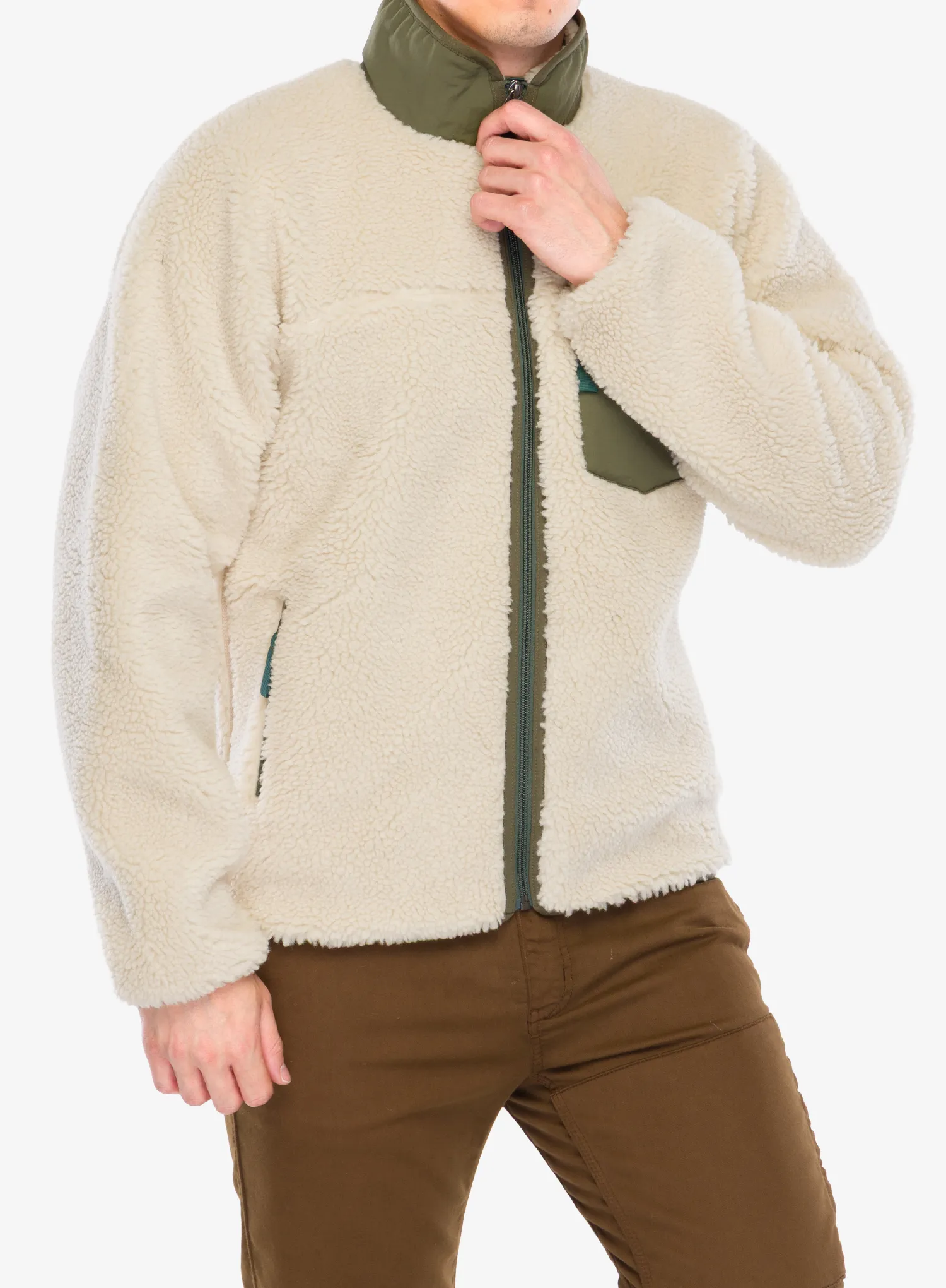 Flis Patagonia Classic Retro-X Jacket - dark natural/basin green