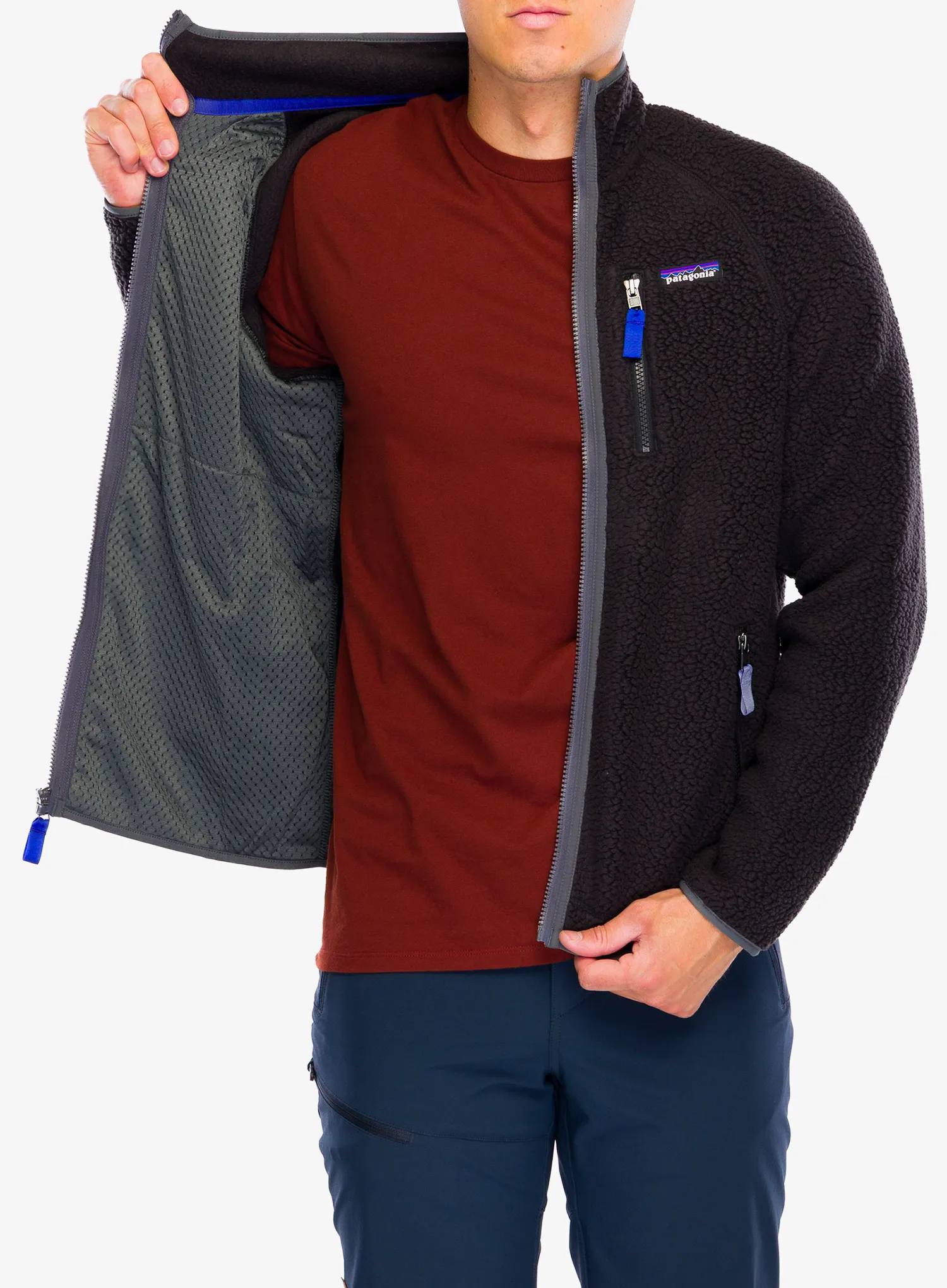 Flis Patagonia Retro Pile Jacket - black/forge grey