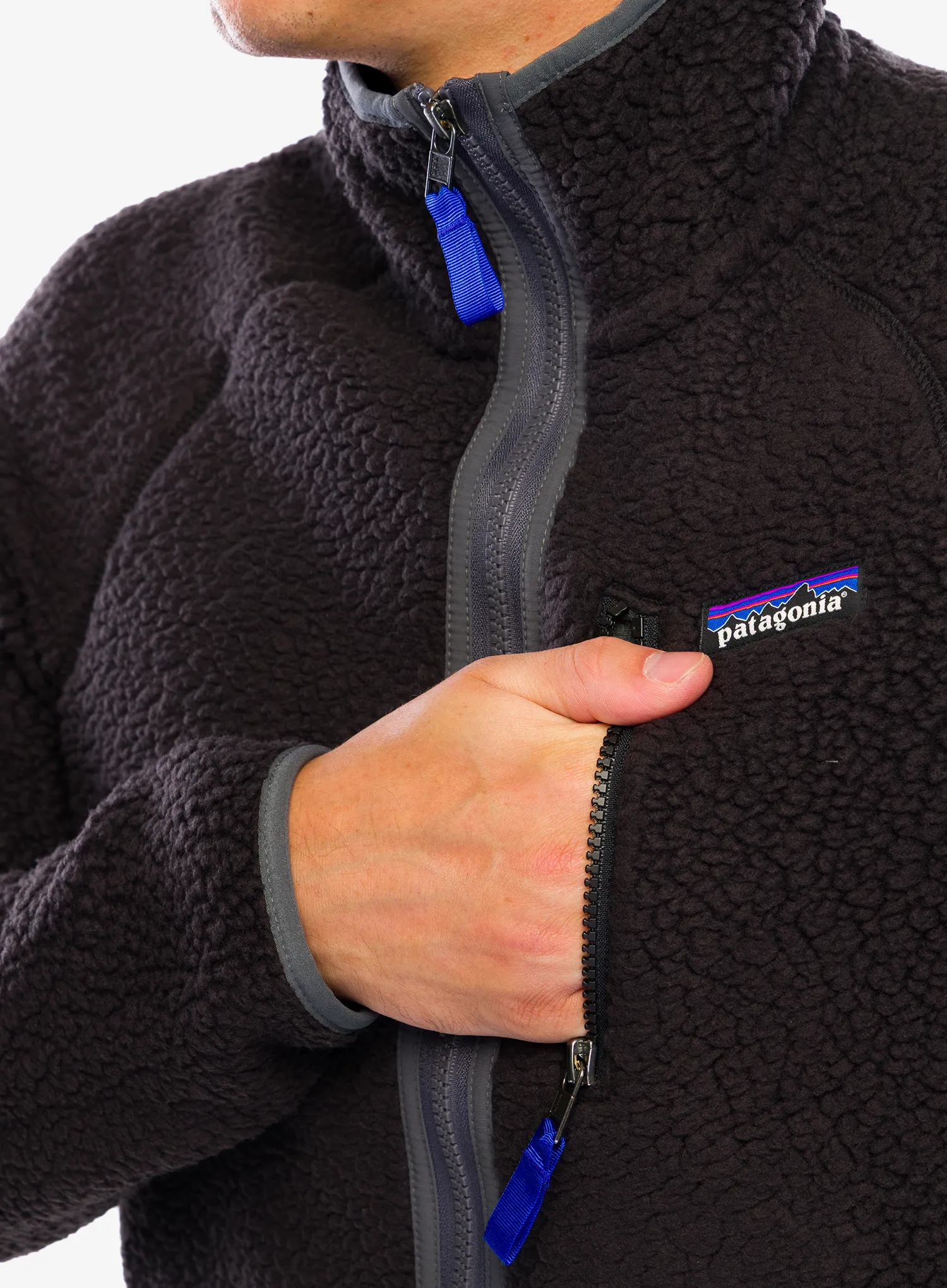 Flis Patagonia Retro Pile Jacket - black/forge grey