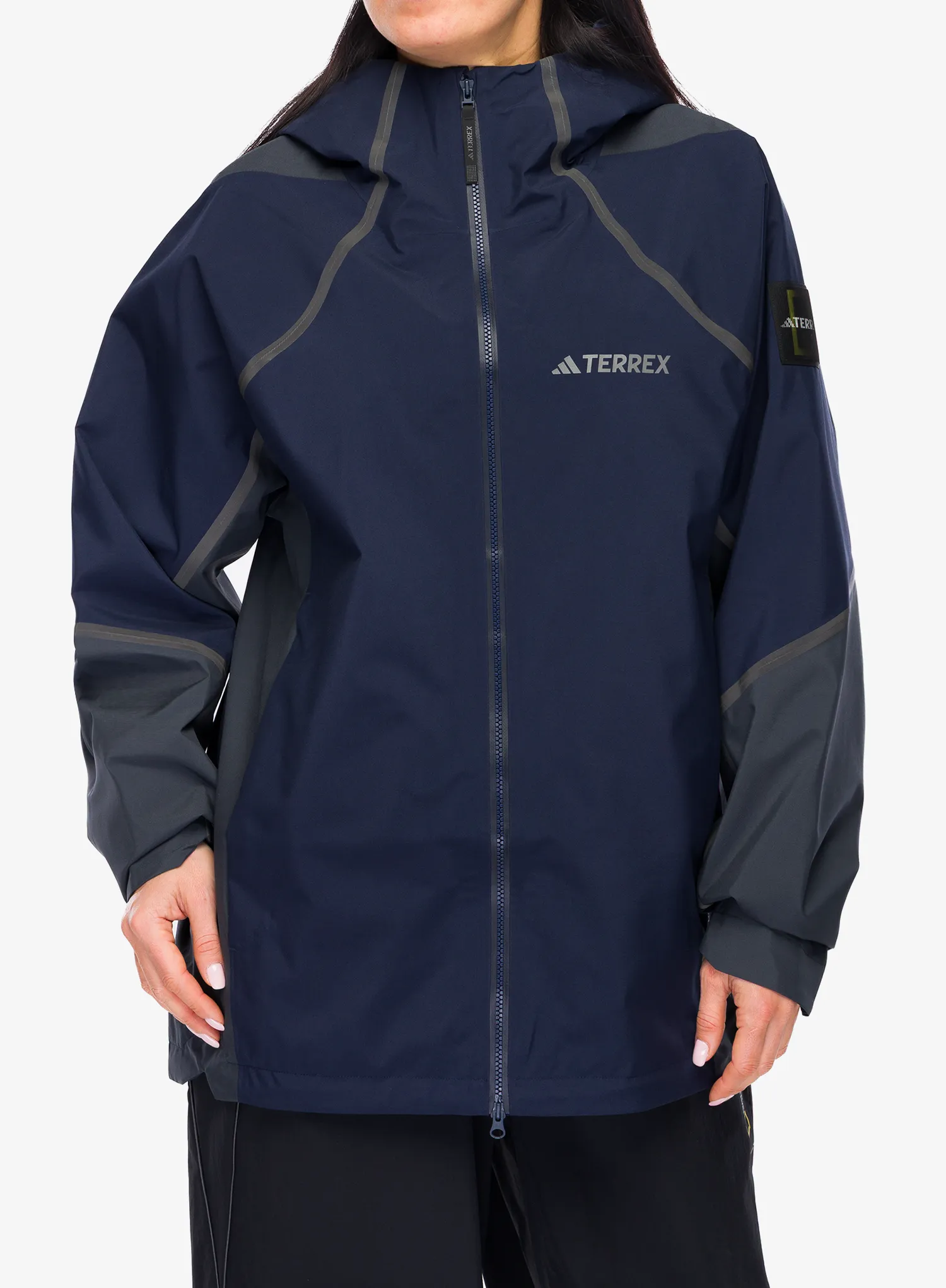 Nepremočljiva jakna adidas TERREX NG CP HD Jkt - legend ink/carbon