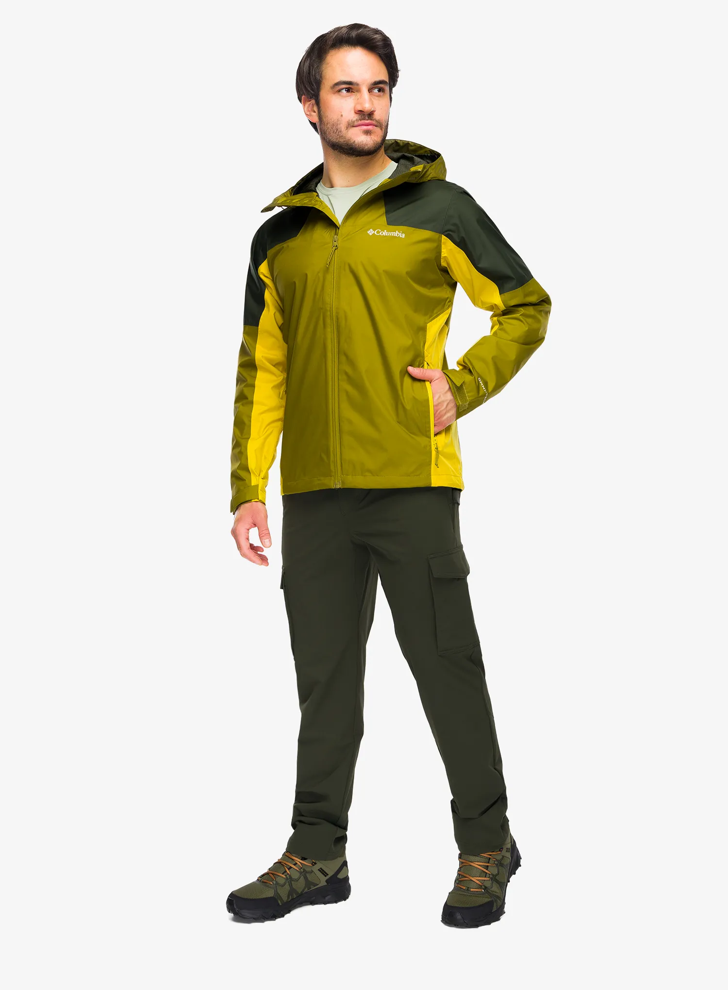 Nepremočljiva jakna Columbia Inner Limits III Jacket - mossy green/greenscape/a.moss
