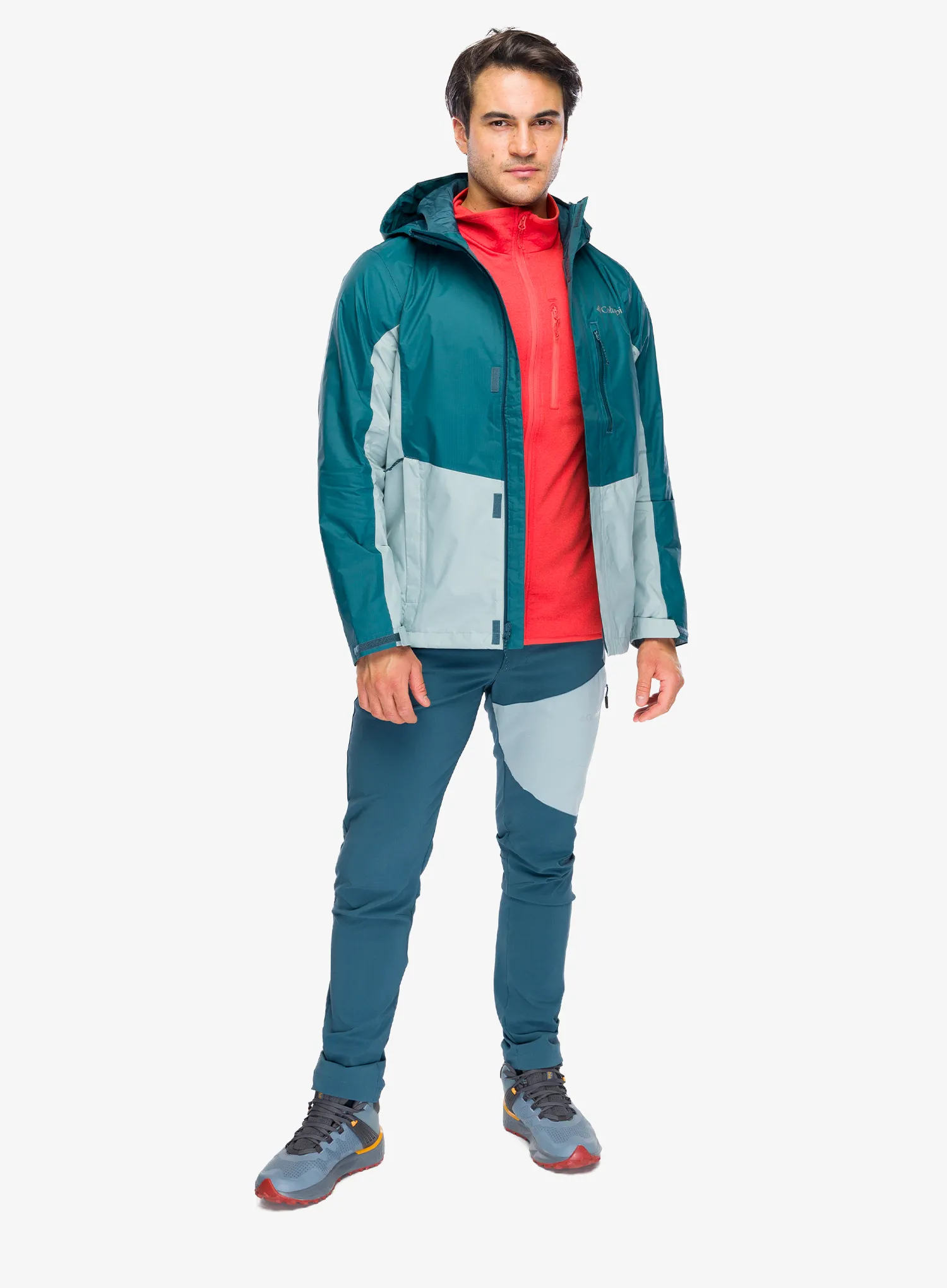 Nepremočljiva jakna Columbia Pouring Adventure III Jacket - everblue/crushed blue