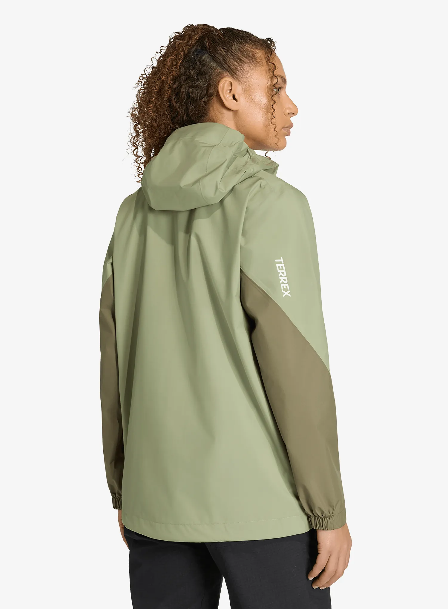 Ženska nepremočljiva jakna adidas TERREX Multi 2.5 Layer Climaproof Rain Jacket - tent green/olive strata
