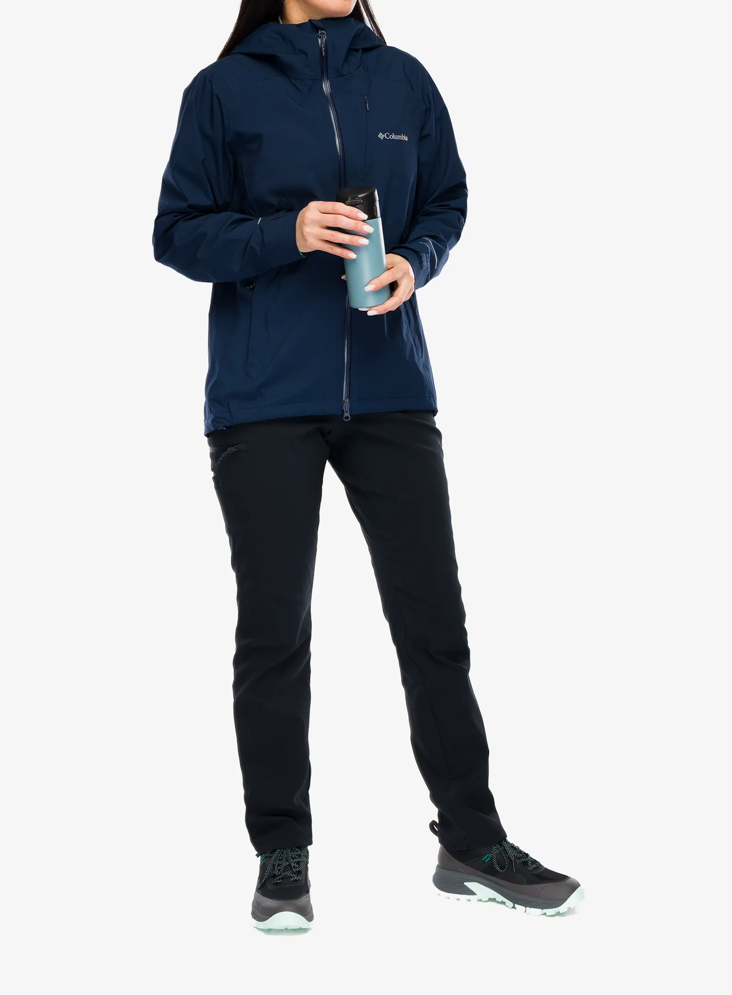 Ženska nepremočljiva jakna Columbia Trailborne 2.5L Shell - collegiate navy