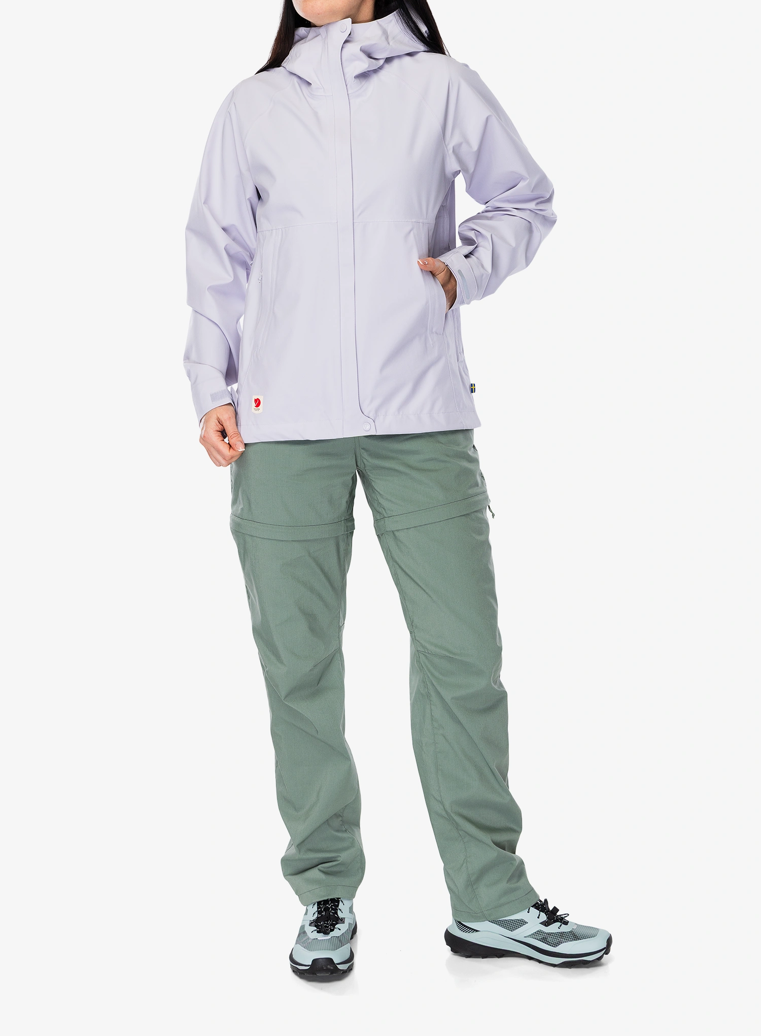 Ženska nepremočljiva jakna Fjallraven HC Hydratic Trail Jacket - lavender mist