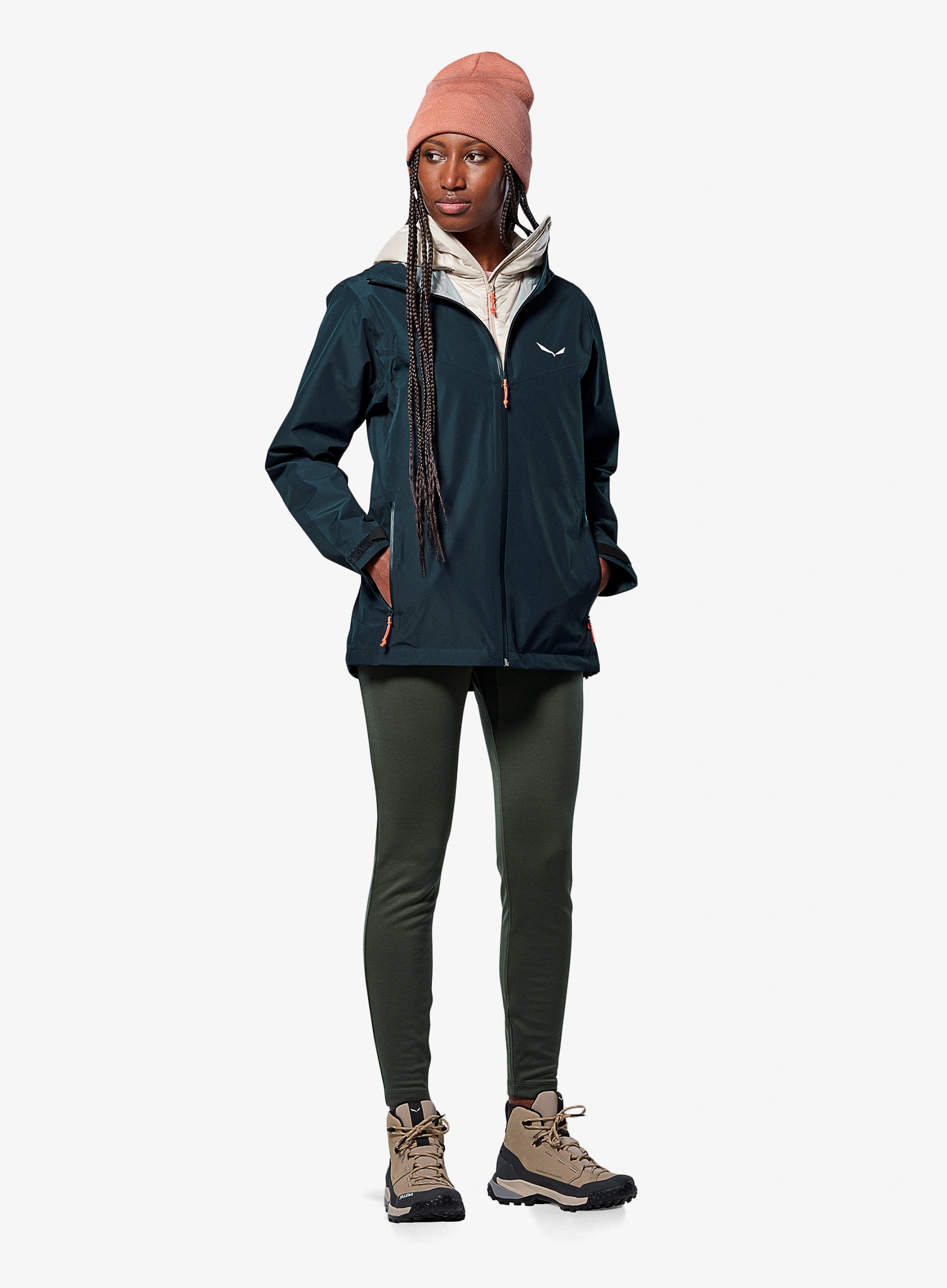 Ženska nepremočljiva jakna Salewa Puez Aqua 4 PTX 2.5L Jacket - navy blazer