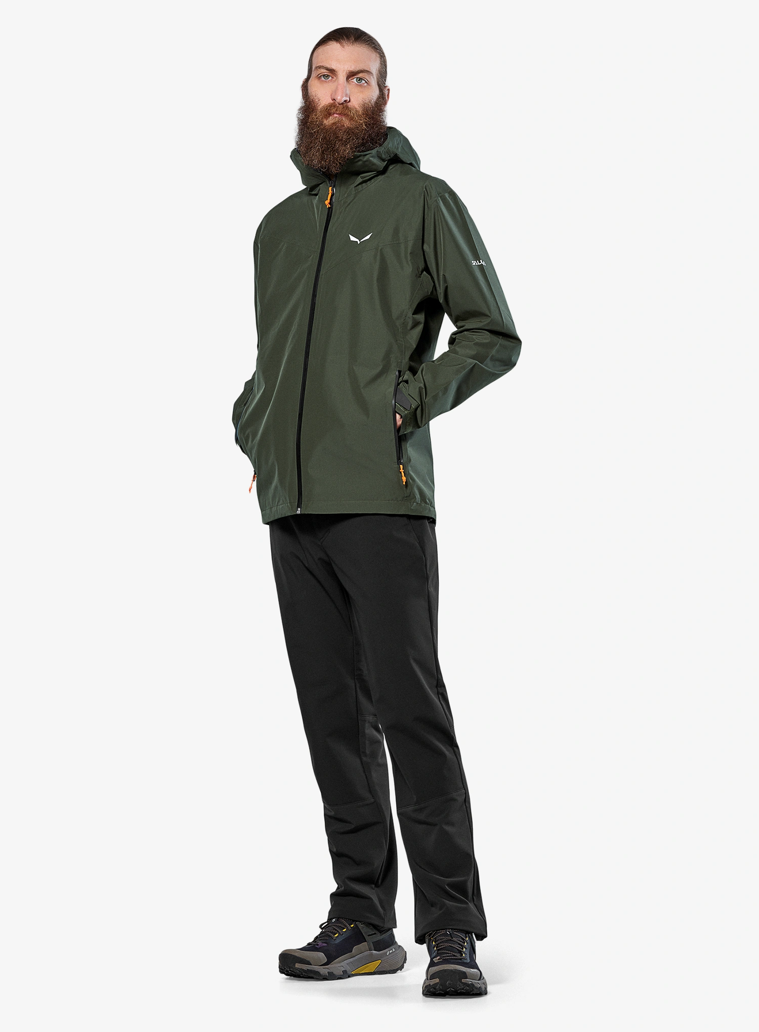 Nepremočljiva jakna Salewa Puez Aqua 4 PTX 2,5L Jacket - dark olive