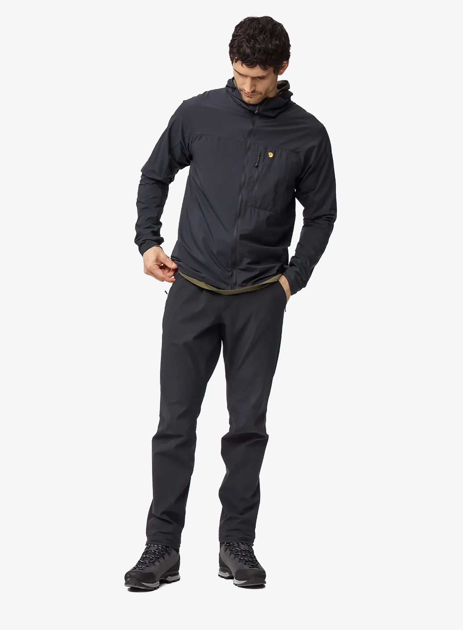 Vetrovka Fjallraven Bergtagen Windshell Jacket - black